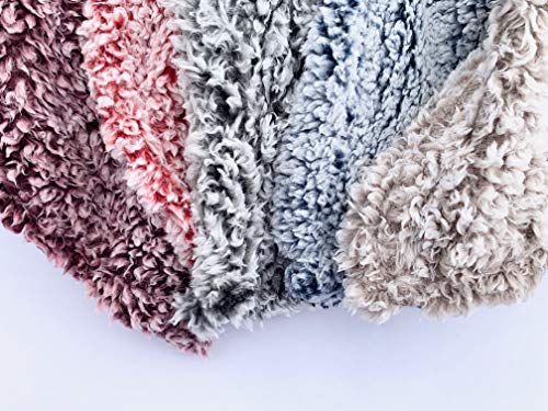 Super Soft Boucle Teddy Sherpa Throw Blanket - 50x60 Inch Fuzzy Fleece Blanket for Couch, Bed & Sofa - Cozy Faux Fur Blanket for Winter, Home Decor & Gift Ideas