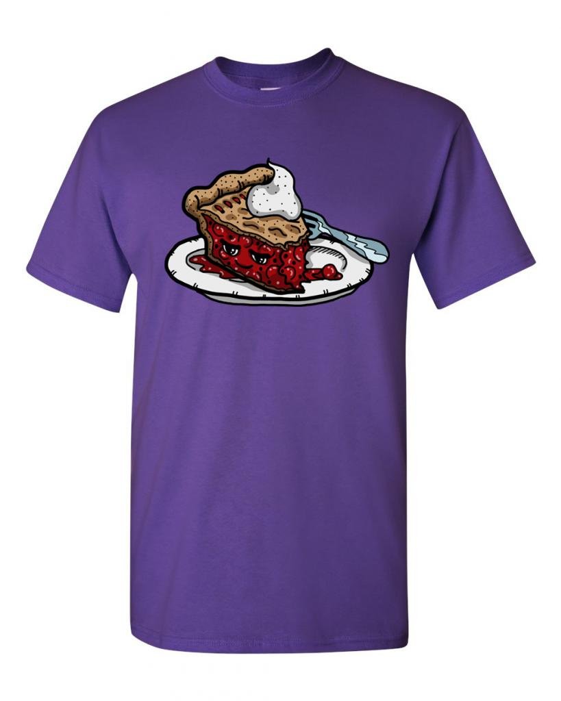 Funny Cherry Pie Graphic T-Shirt for Adults - Soft & Comfortable Casual Tee - Perfect for Parties, Gifts & Everyday Wear