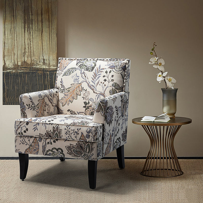 Bradley Armchair - Modern Accent Chair for Living Room, Bedroom & Office - Comfortable Upholstered Lounge Chair with Sturdy Wooden Legs - Perfect for Relaxing, Reading & Decorating Your Home