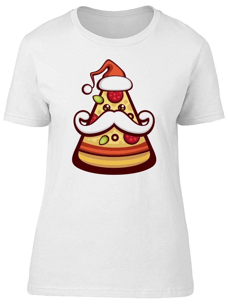 Smartprints Santa Pizza Graphic T-Shirt for Men - Funny Christmas Holiday Gift & Casual Wear