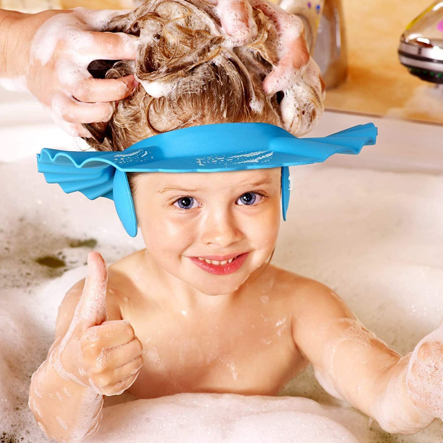 ORBIT HOUSE Adjustable Baby Shower Cap - Soft & Safe Bathing Hair Wash Hat for Infants & Toddlers - Perfect for Bath Time, Hair Washing, and Water Play