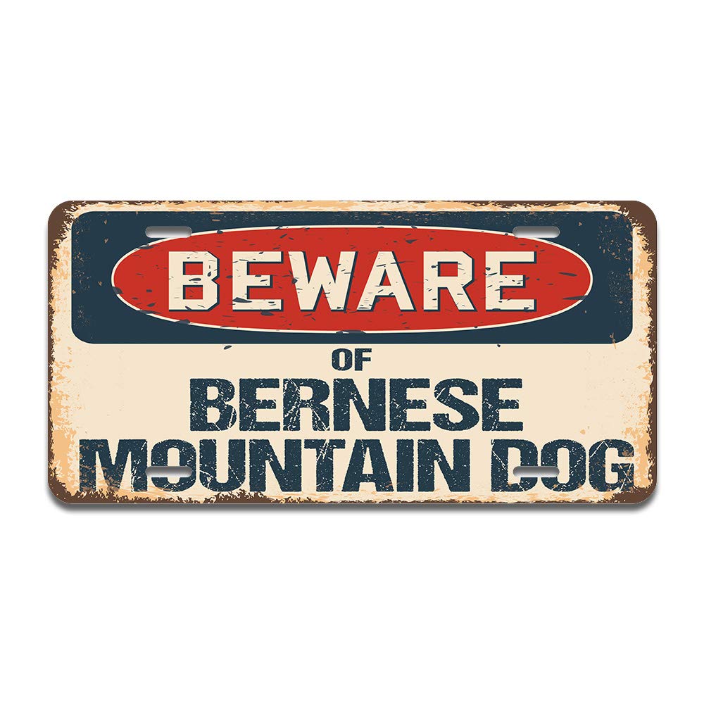 SignMission Beware of Bernese Mountain Dog Aluminum License Plate - 12