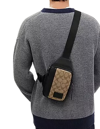 Coach Edge L Pack In Signature Canvas - Stylish & Durable Crossbody Bag for Women | Perfect for Work, Travel & Everyday Use