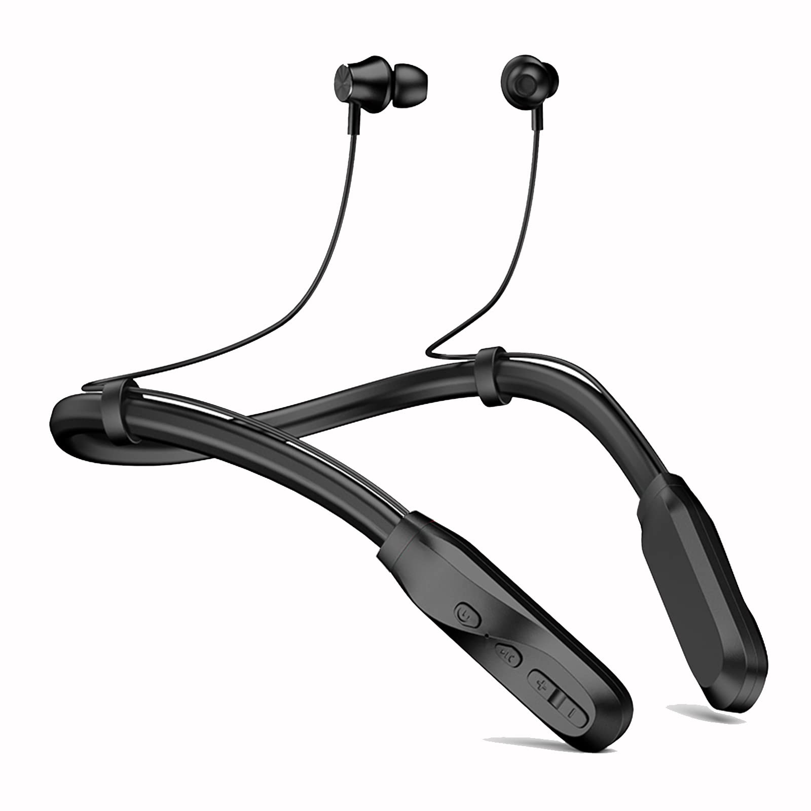 Wireless Bluetooth Headphones - 120 Hours Playtime, Built-in Mic, Noise Cancelling, IPX5 Waterproof, Stereo Bass for Running, Gym & Workout - Comfortable In-Ear Neckband Headset for Sports & Travel