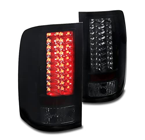 GMC Sierra 1500/2500HD/3500HD Black & Smoke LED Tail Lights - High-Performance Brake Lamps for Enhanced Visibility & Style | Perfect for Night Driving & Off-Road Adventures