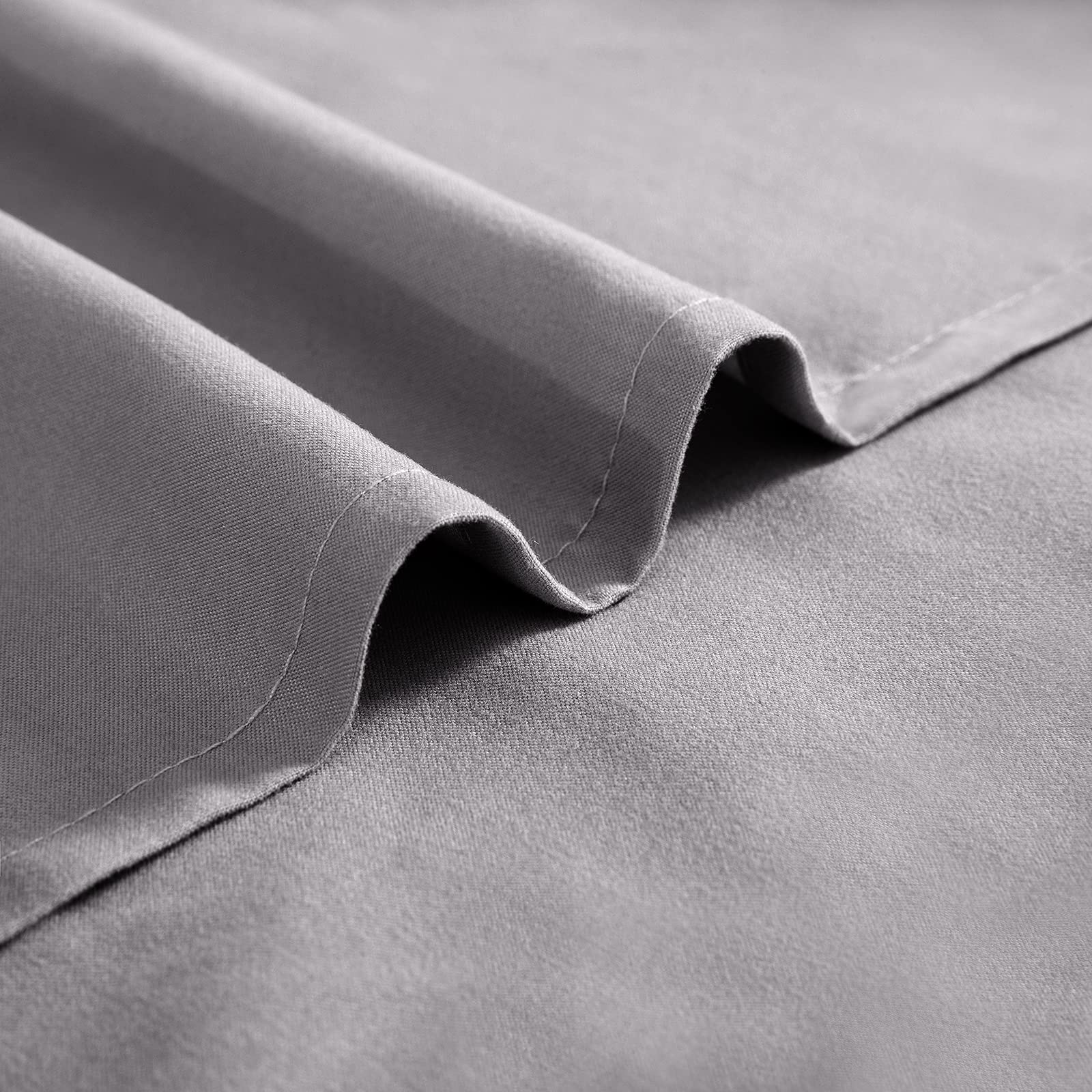 KKJIAF 2 Pack King Size Pillowcases - 1800 Thread Count Microfiber Pillow Covers with Envelope Closure, 20x36 Inches, Ultra Soft & Wrinkle Resistant (Dark Grey) - Perfect for Bedroom, Hotel, Travel & Home Decor