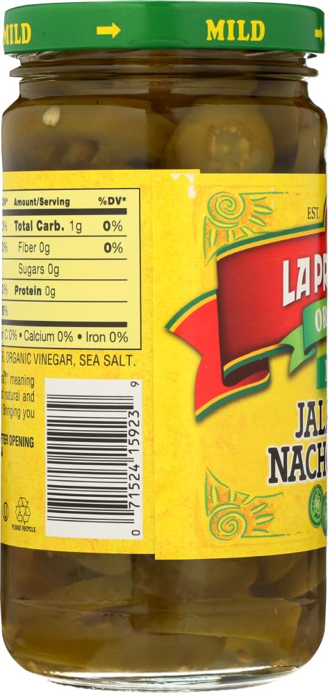 Organic Mild Jalapeno Pepper Slices by La Preferida - 11.5oz (Pack of 4) | Perfect for Nachos, Tacos, Pizza Toppings & Mexican Recipes