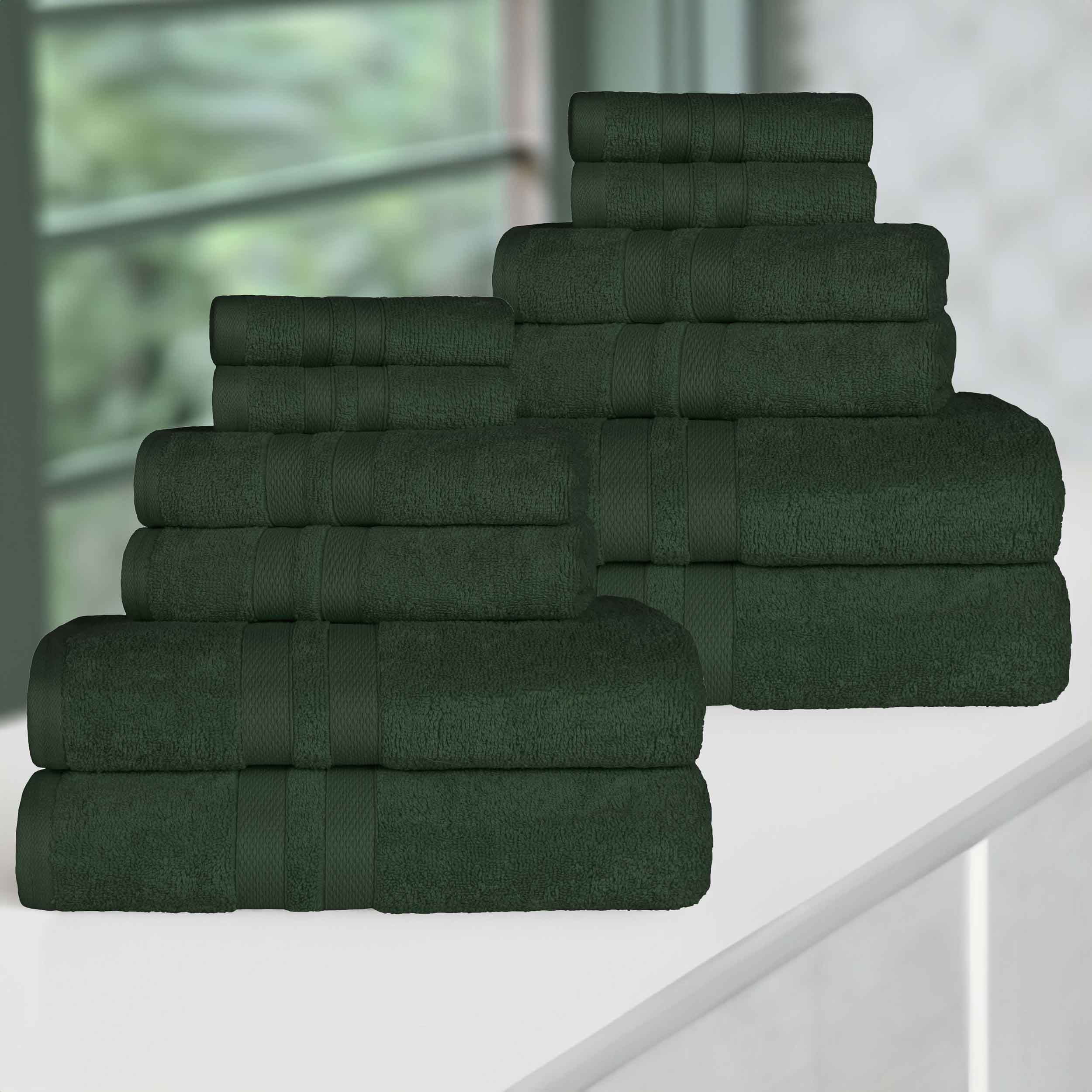 Premium 12-Piece Ultra Soft Cotton Towel Set - Super Absorbent, Quick Drying Bath & Beach Towels for Spa, Gym, Pool, and Home Use