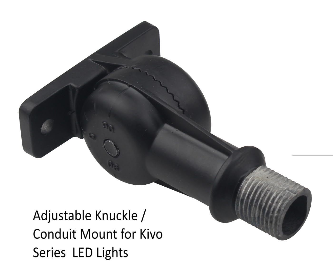 RuggedGrade 50 Watt LED Flood Light - Kivo Series Waterproof Outdoor Lighting with Conduit Threaded Mount - Bright 5000K Daylight for Parking Lots, Warehouses & Building Facades