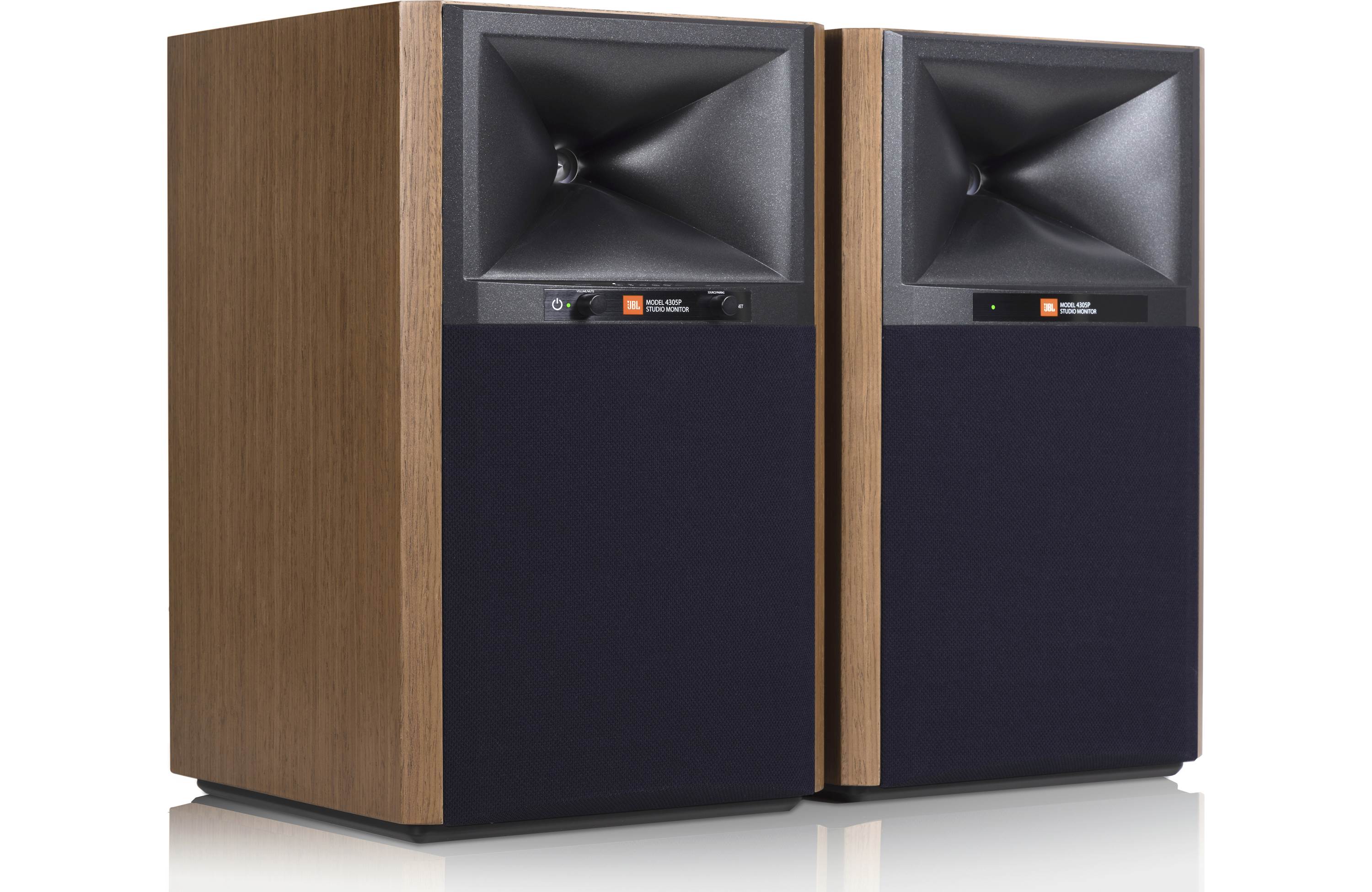 JBL 4305P Powered Studio Monitor Bookshelf Speakers - Professional Audio Pair (Factory Refurbished) - Perfect for Home Studios, DJ Setups & Music Production