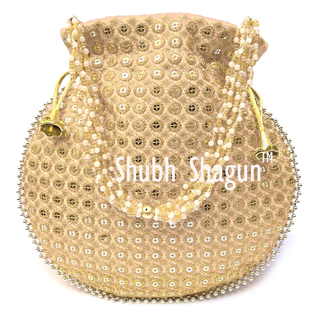 Shubh Shagun Women's Return Gift Potli Bag - Elegant Indian Clutch for Weddings, Festivals & Special Occasions | Perfect Bridal Party Favor & Ethnic Accessory