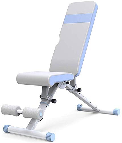 BYCDD Adjustable Weight Bench for Home Gym - Foldable Workout Bench with Dumbbell & Ab Exercise Utility (129x46x117cm) - Perfect for Strength Training, Cardio & Full-Body Workouts