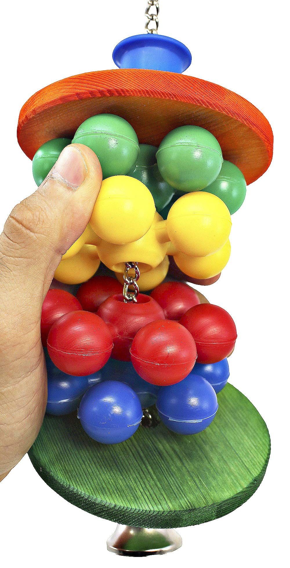 Bonka 2142 Bobbin Bubble Medium Bird Toy - Colorful Chewable Parrot Toy for Macaws, Cockatoos & Large Birds - Perfect for Playtime & Mental Stimulation