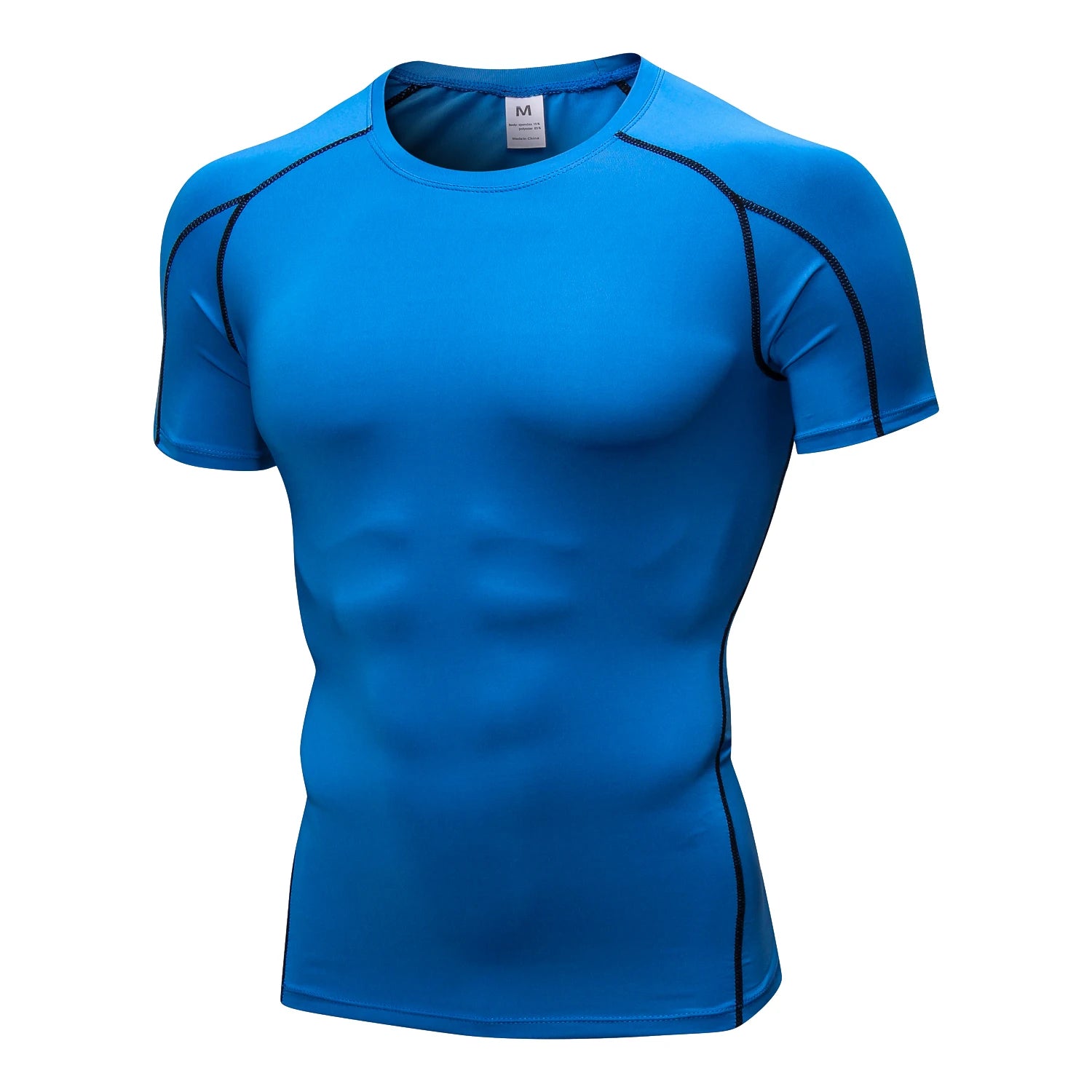Quick Dry Running Shirt for Men - Moisture Wicking Fitness & Gym Workout T-Shirt - Breathable Short Sleeve Compression Top for Bodybuilding, Jogging & Training - Ideal for Sports, Exercise & Active Lifestyle