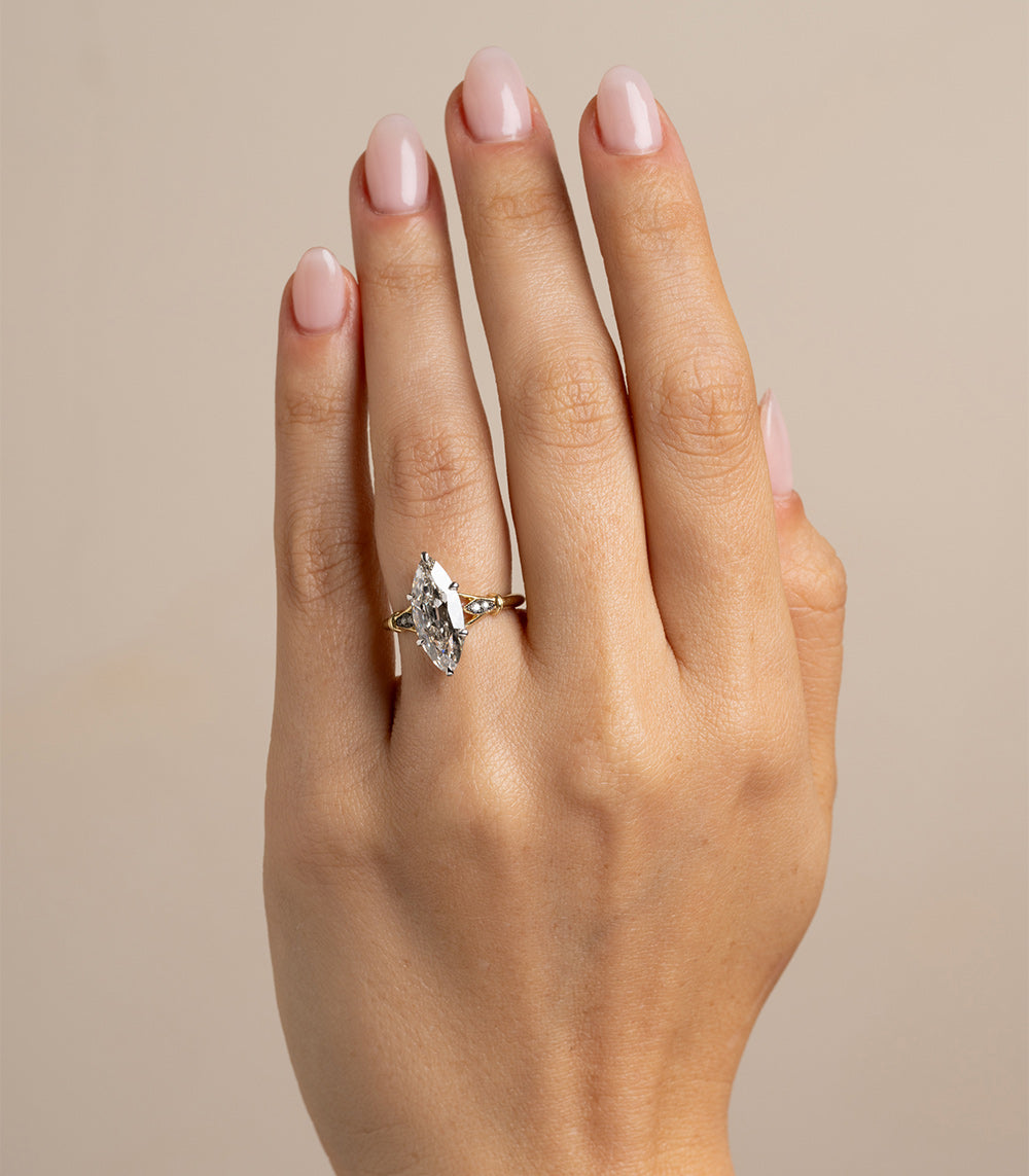 3 Carat Marquise Cut Diamond Engagement Ring for Women - Sofia Kaman Bad Romance Collection | Perfect Proposal Gift, Wedding Jewelry & Anniversary Present