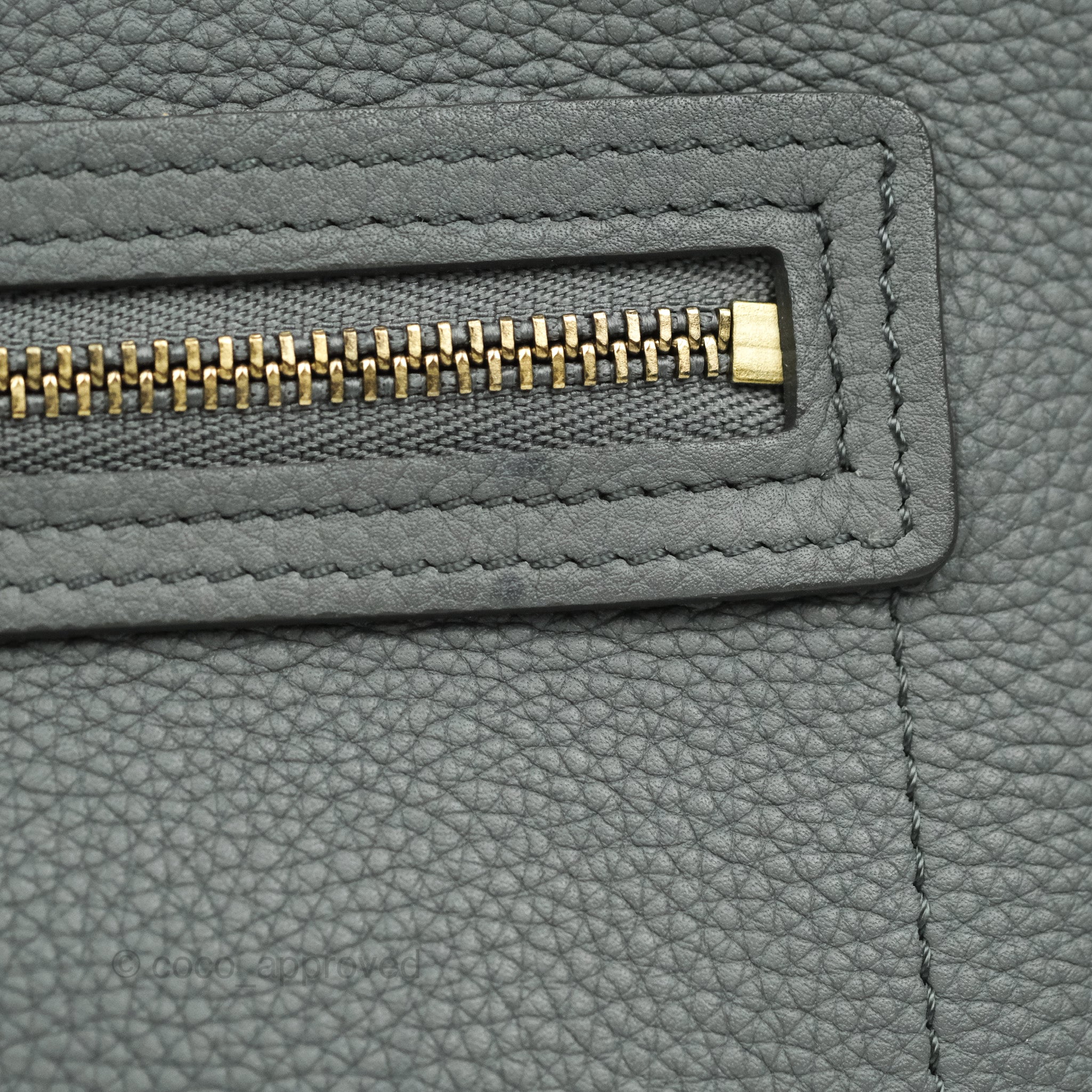Celine Nano Luggage Bag in Grey Grained Calfskin with Gold Hardware - Perfect for Work, Travel & Everyday Luxury