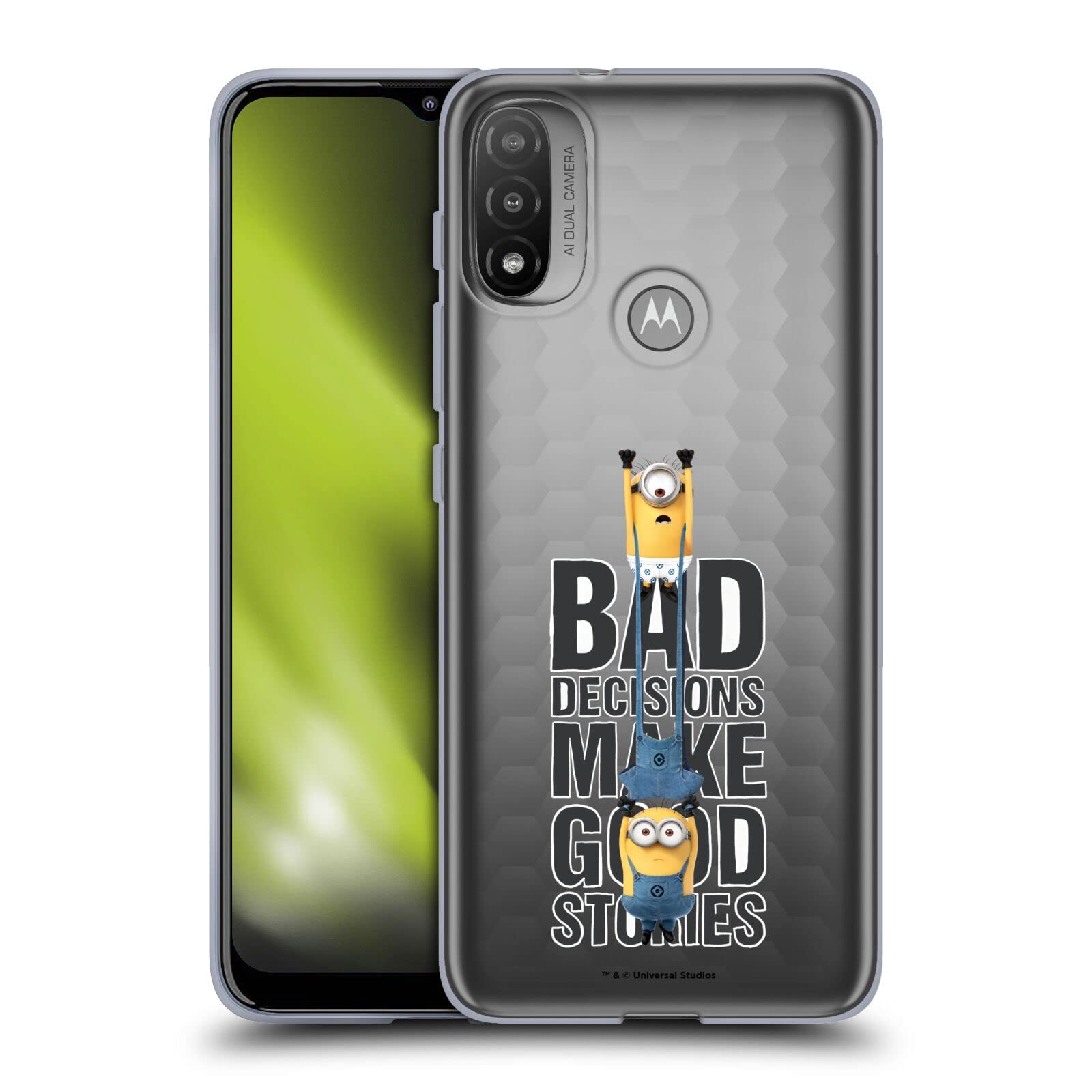 Despicable Me Minions Funny Soft Gel Case for Motorola Moto E20 - Officially Licensed by Head Case Designs, Perfect for Everyday Use and Gifting