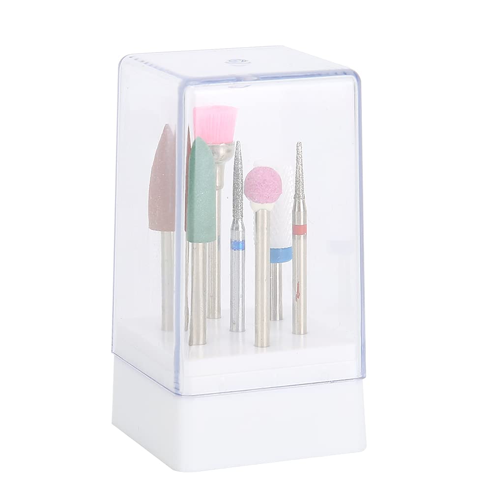 7Pcs Professional Tungsten Steel Nail Drill Bit Set for Manicure & Pedicure - Durable Nail Art Tools for Salon & Home Use