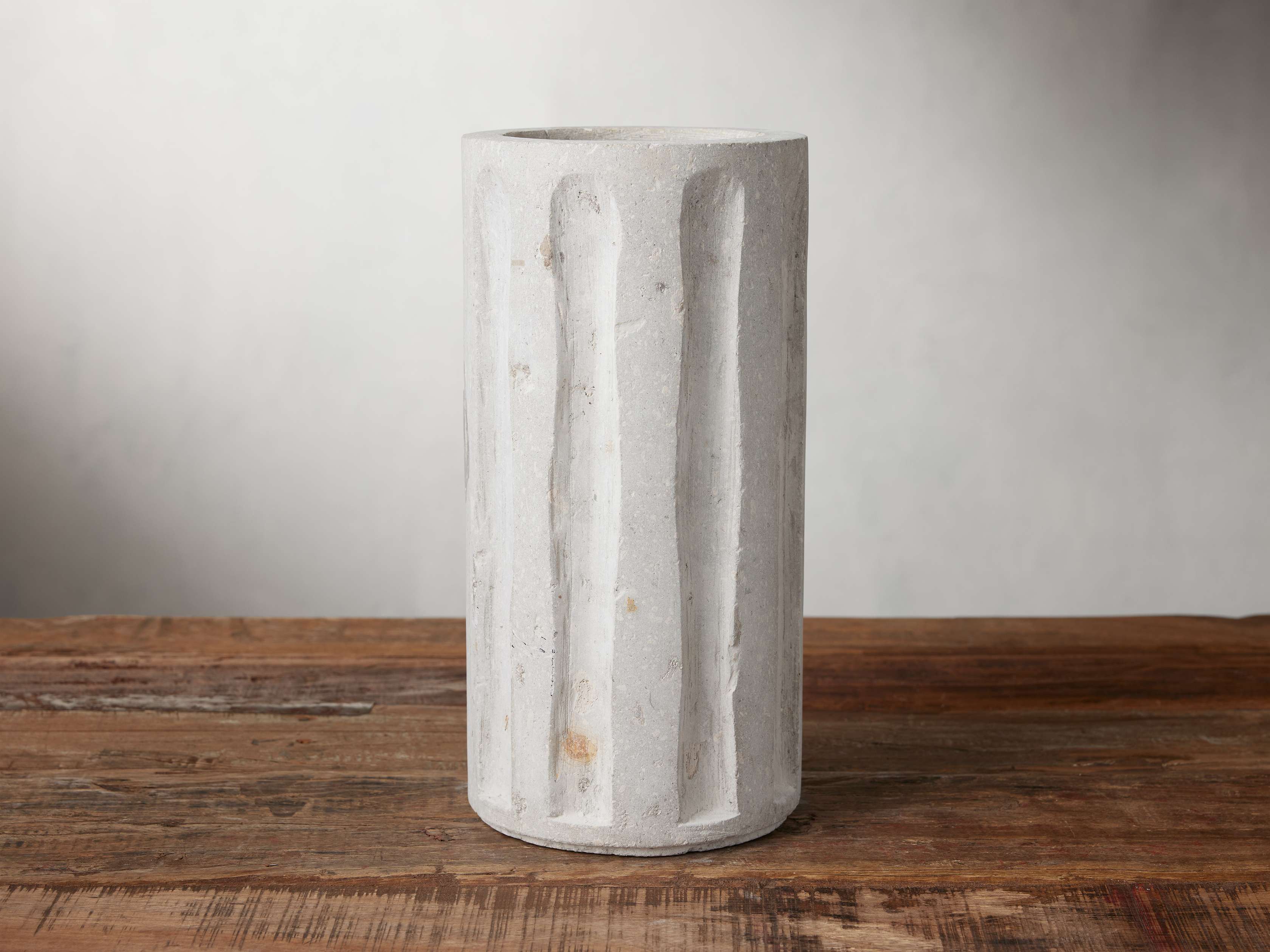 Handcrafted Cantera Stone Vase - Decorative Mexican Home Decor for Living Room, Dining Table & Wedding Centerpieces