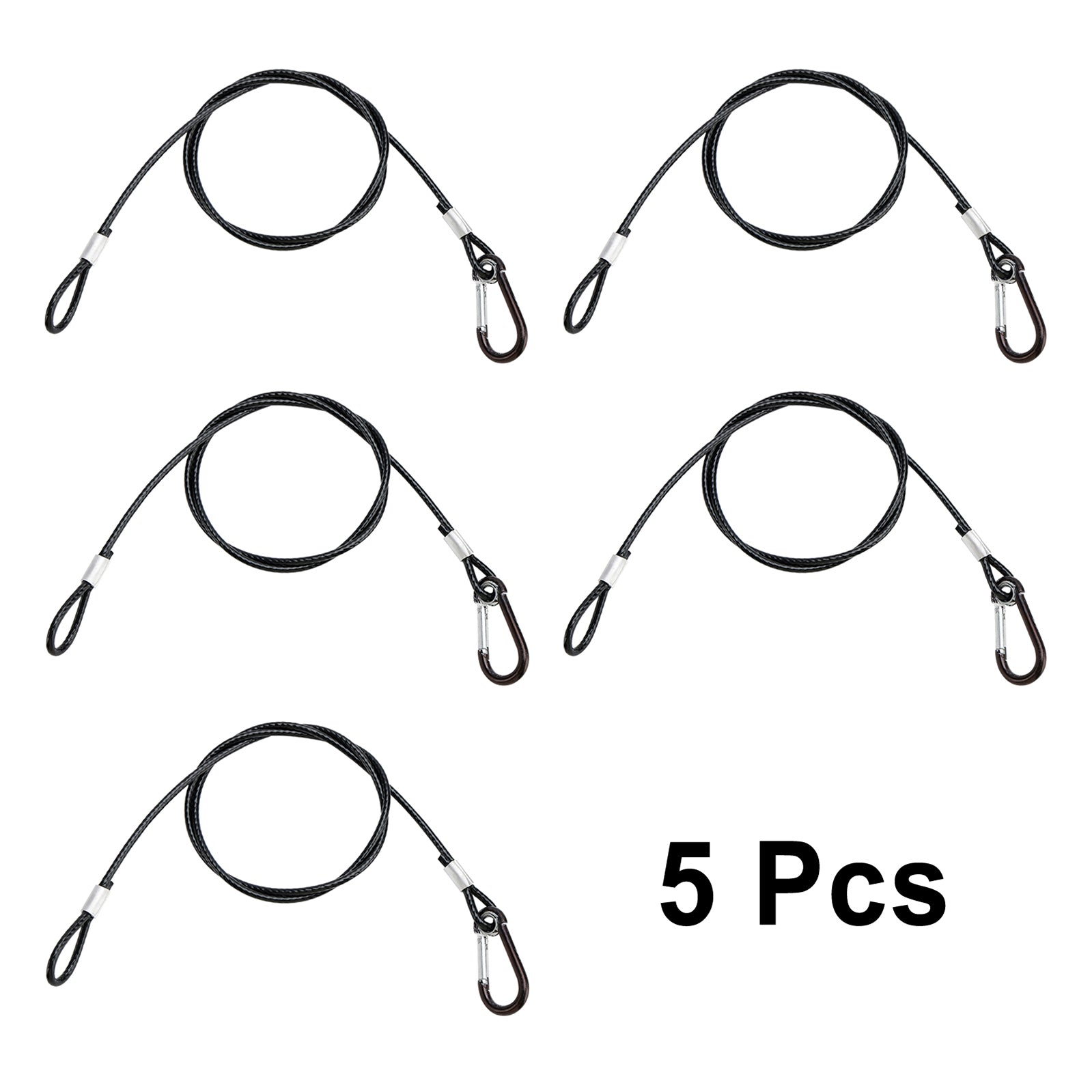 1/5/10Pcs 4MM Thick Steel Wire Safety Cable - Heavy Duty Security Wire for Stage Lighting, Clamps & Beam Lights - Perfect for Theaters, Concerts & Event Rigging
