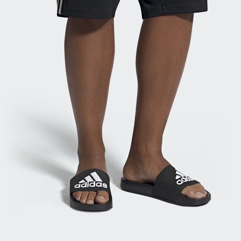 Adidas Adilette Comfort Slides for Men & Women - Quick-Dry Shower Sandals with Arch Support - Perfect for Pool, Beach, Gym & Spa