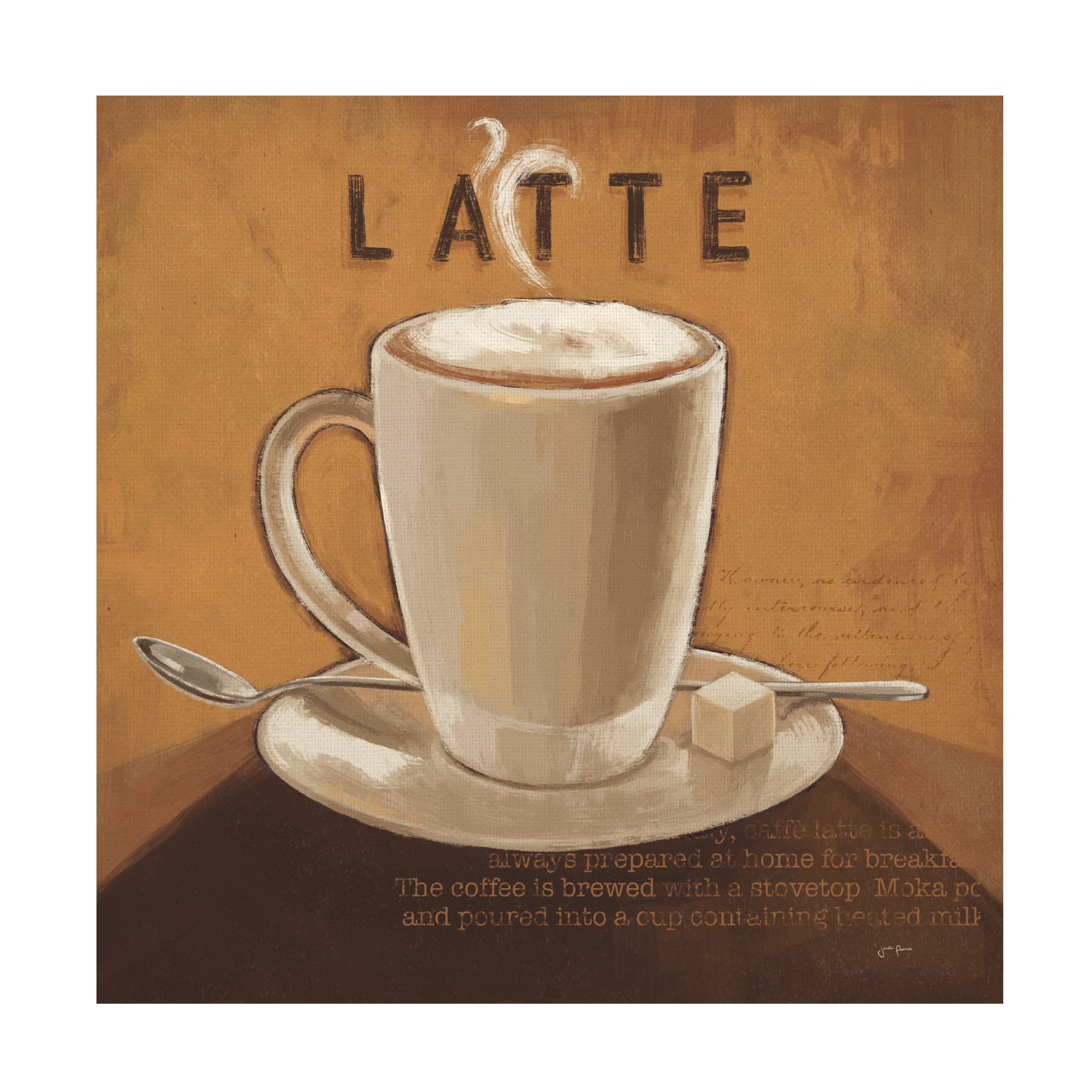 Trademark Fine Art 'Coffee and Co IV' Canvas Wall Art by Janelle Penner - Perfect for Living Room, Bedroom & Office Decor