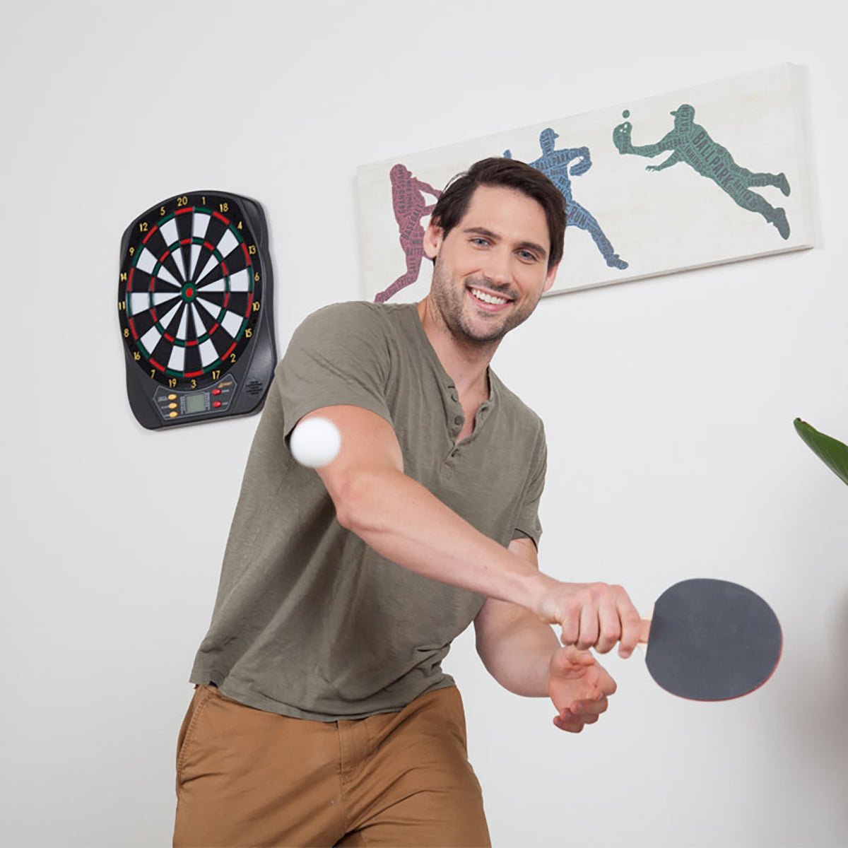 JOOLA Essentials Table Tennis Paddle Set with 3 Balls - Premium Ping Pong Rackets for Indoor/Outdoor Play - Perfect for Family Games, Backyard Parties & Gym Training