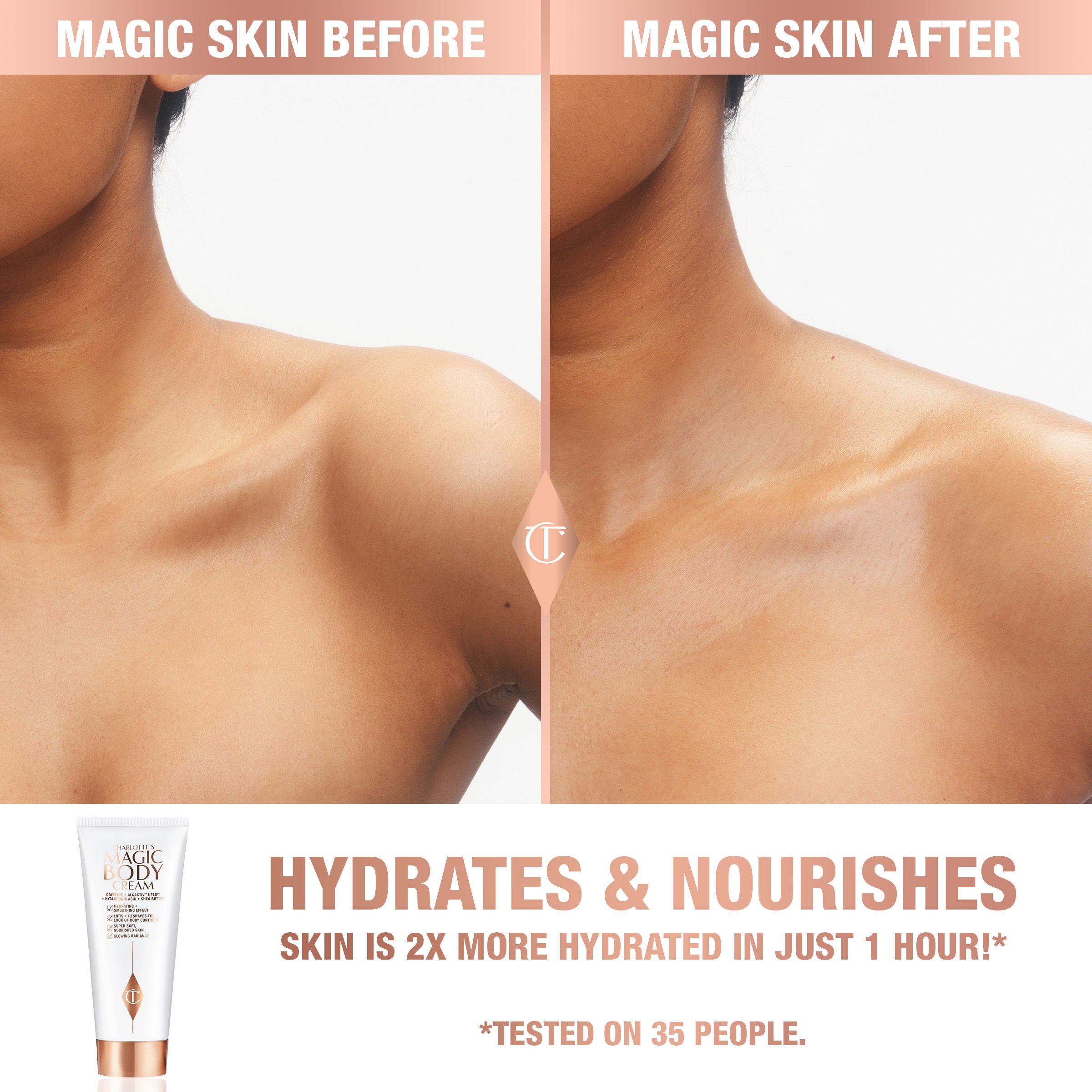 Charlotte's Magic Body Cream - Hydrating & Firming Moisturizer for Dry Skin | Anti-Aging & Stretch Mark Reduction | Perfect for Daily Skincare & Post-Pregnancy Care