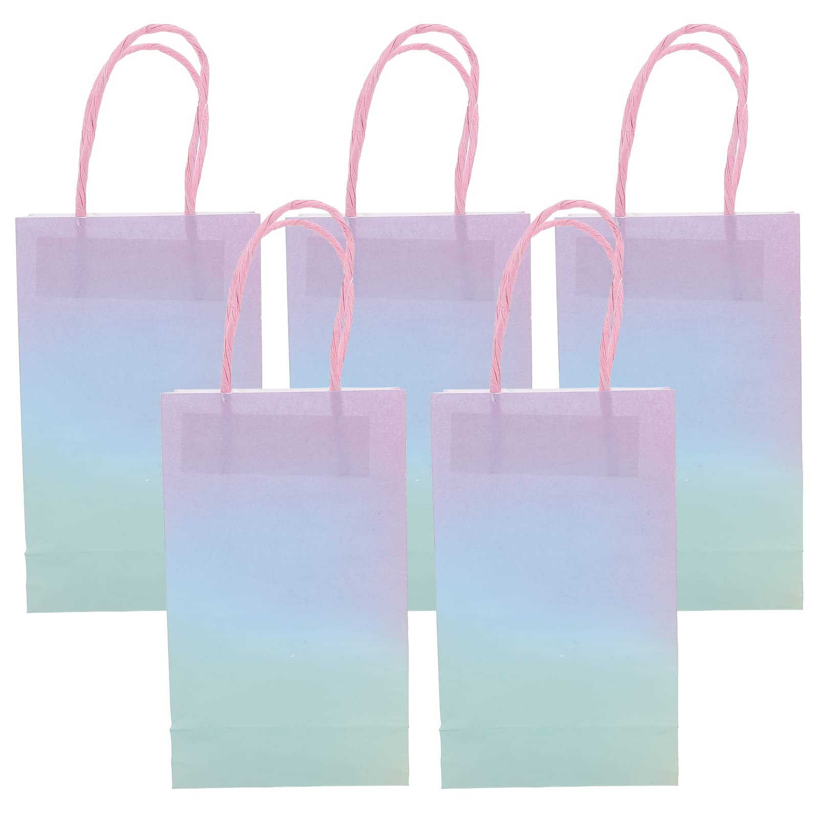 LUOZZY 5-Pack Handheld Gift Paper Bags with Handles - Premium Tote Party Favor Bags for Birthdays, Weddings & Baby Showers - Eco-Friendly Gift Packaging for Special Occasions