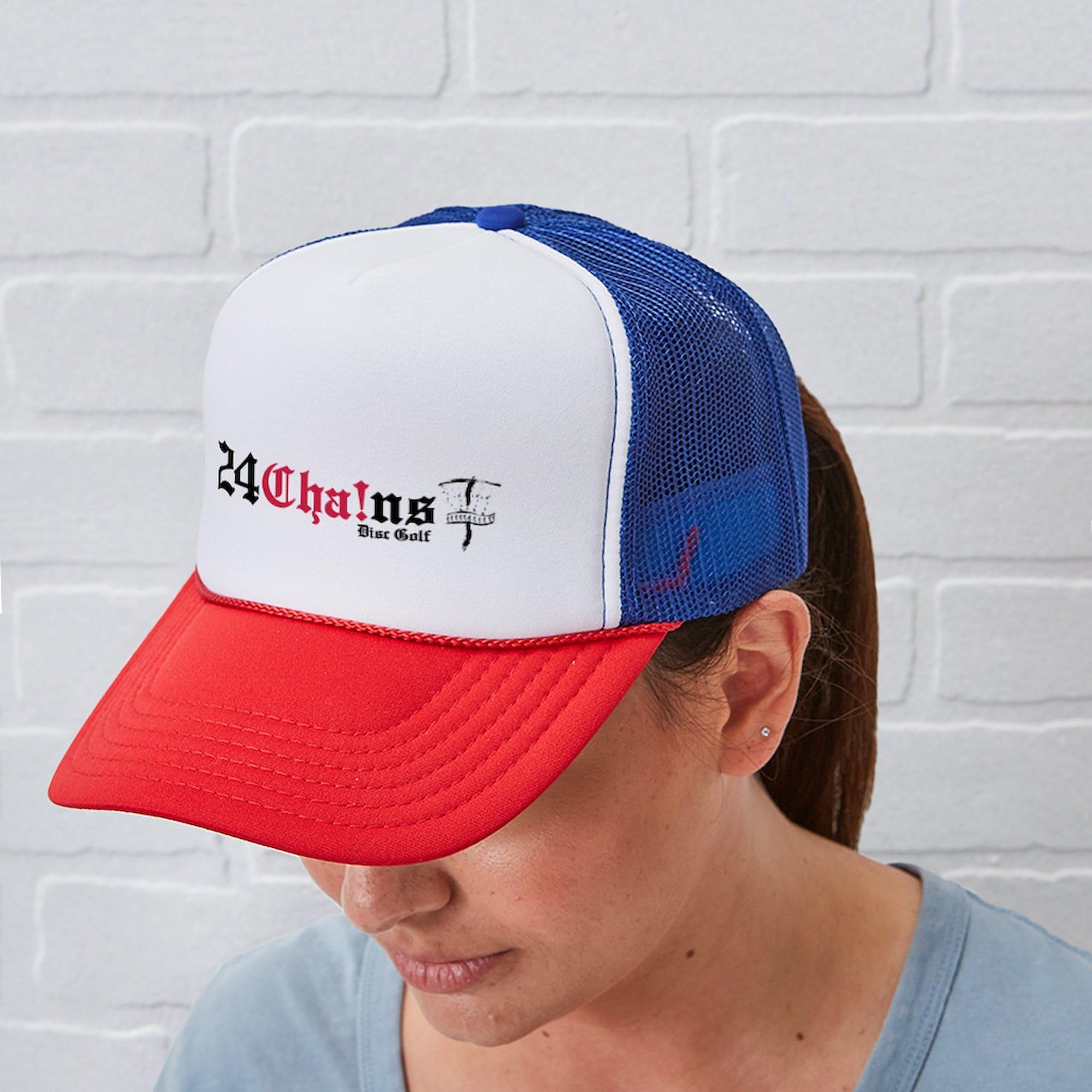 24 Chains Disc Golf Adjustable Snapback Trucker Hat by CafePress - Perfect for Outdoor Sports & Casual Wear