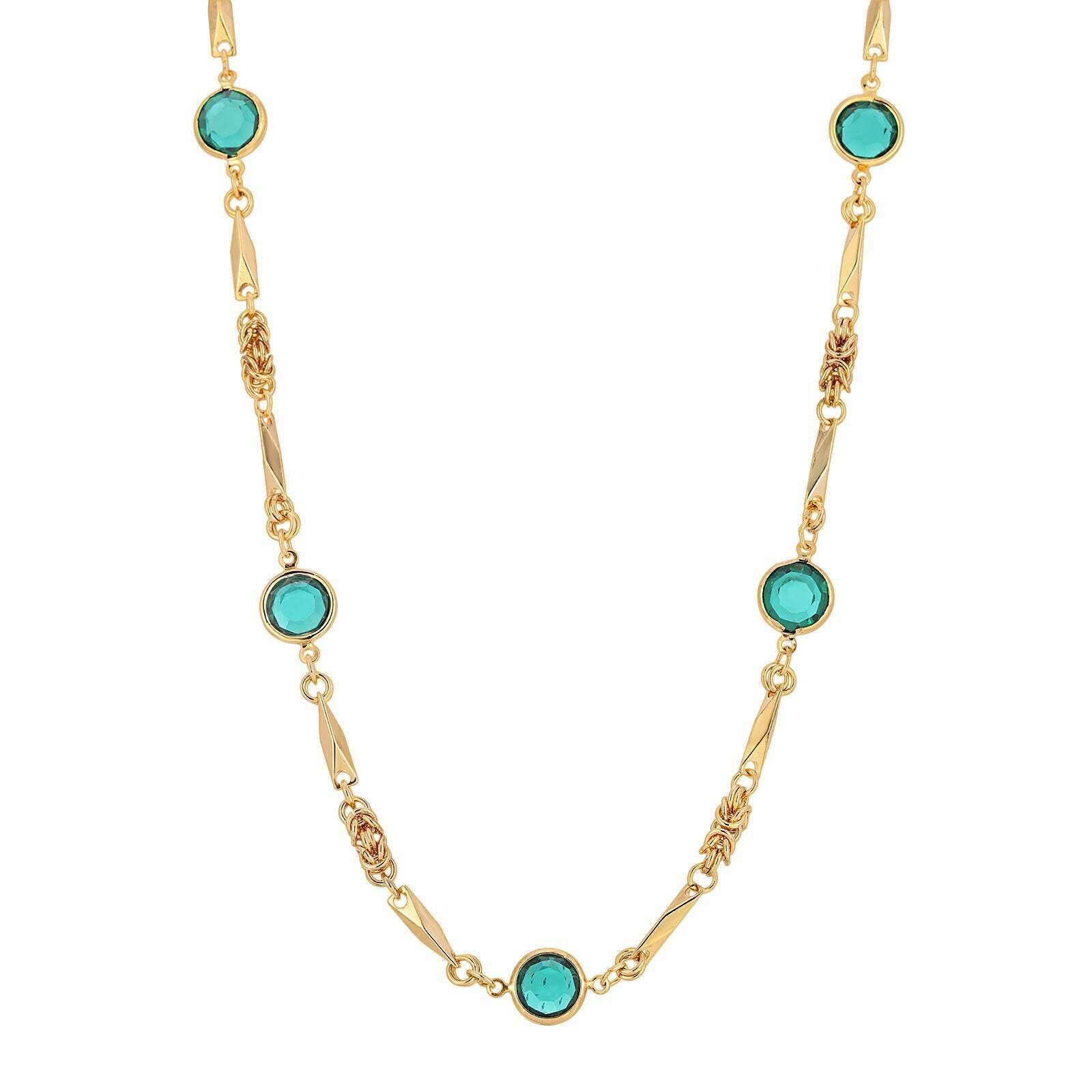 1928 Jewelry Channel Crystal Fancy Chain Link Necklace 24