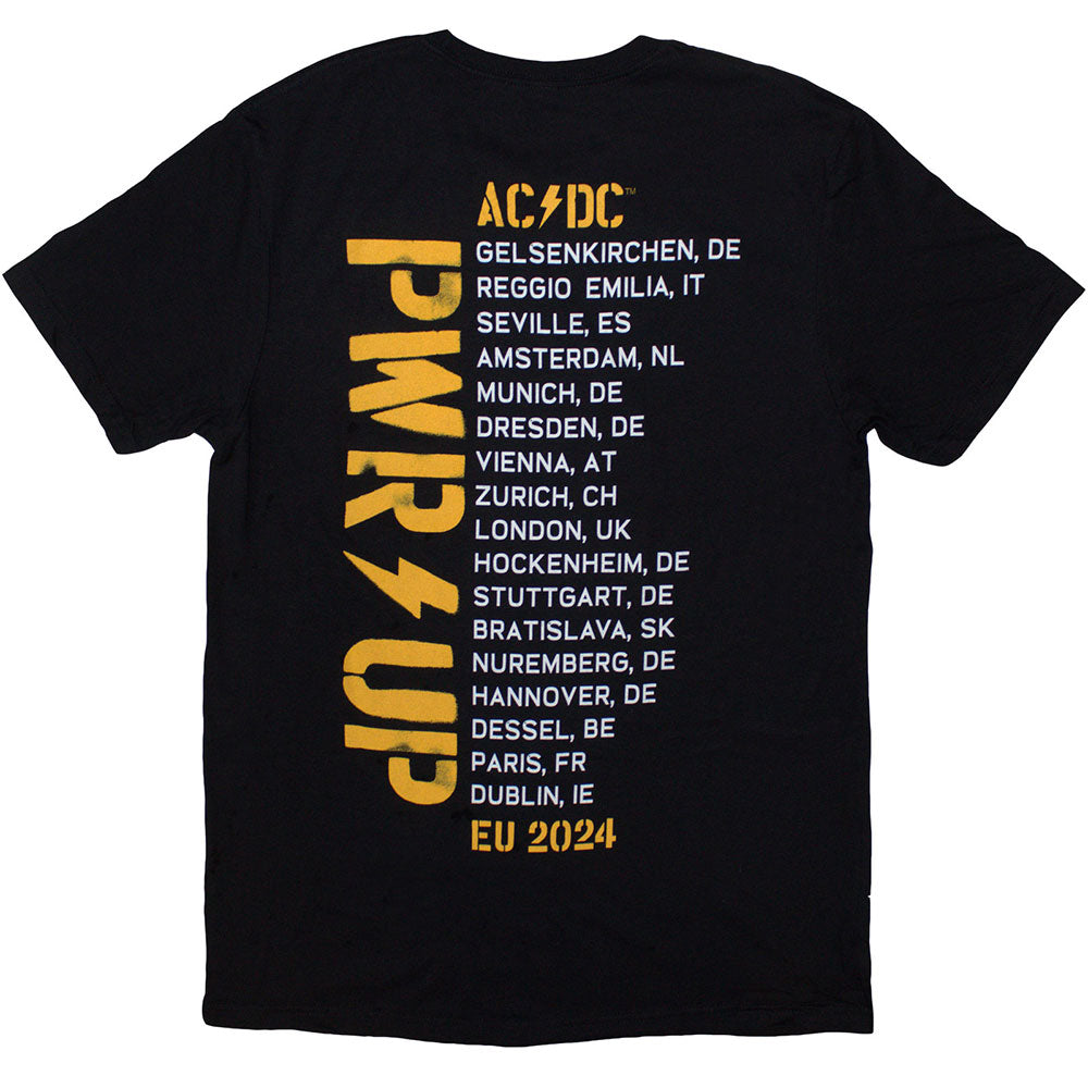 AC/DC Angus Triangle EU Tour 2024 Vintage Band T-Shirt - Rock Music Merchandise for Concerts & Casual Wear