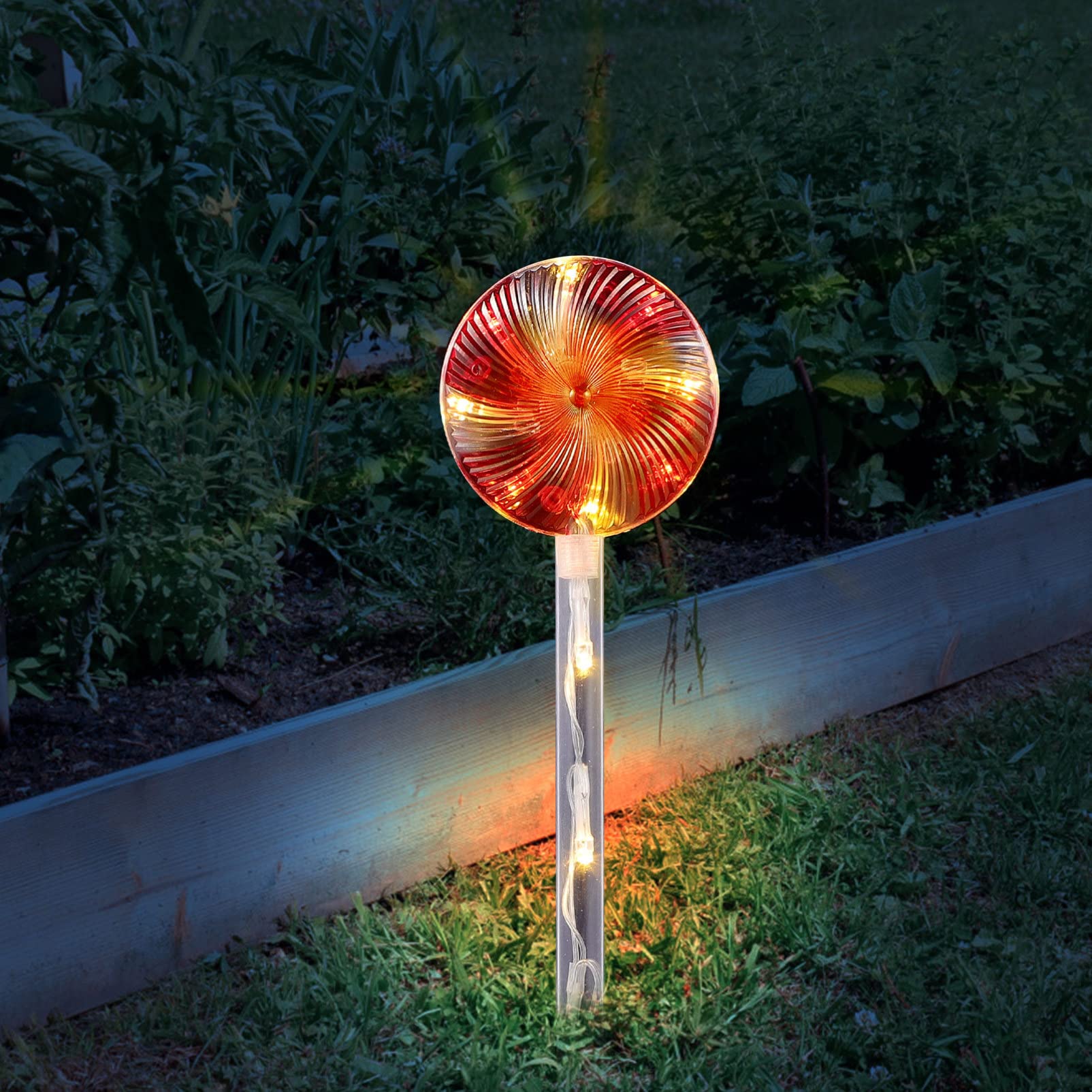 Solar Candy Lawn Lights Outdoor - 12 Pack Decorative Garden Lights, Waterproof Solar Powered LED Landscape Lighting for Yard, Pathway, Patio, and Garden Decor - Perfect for Halloween, Christmas, and Party Decorations