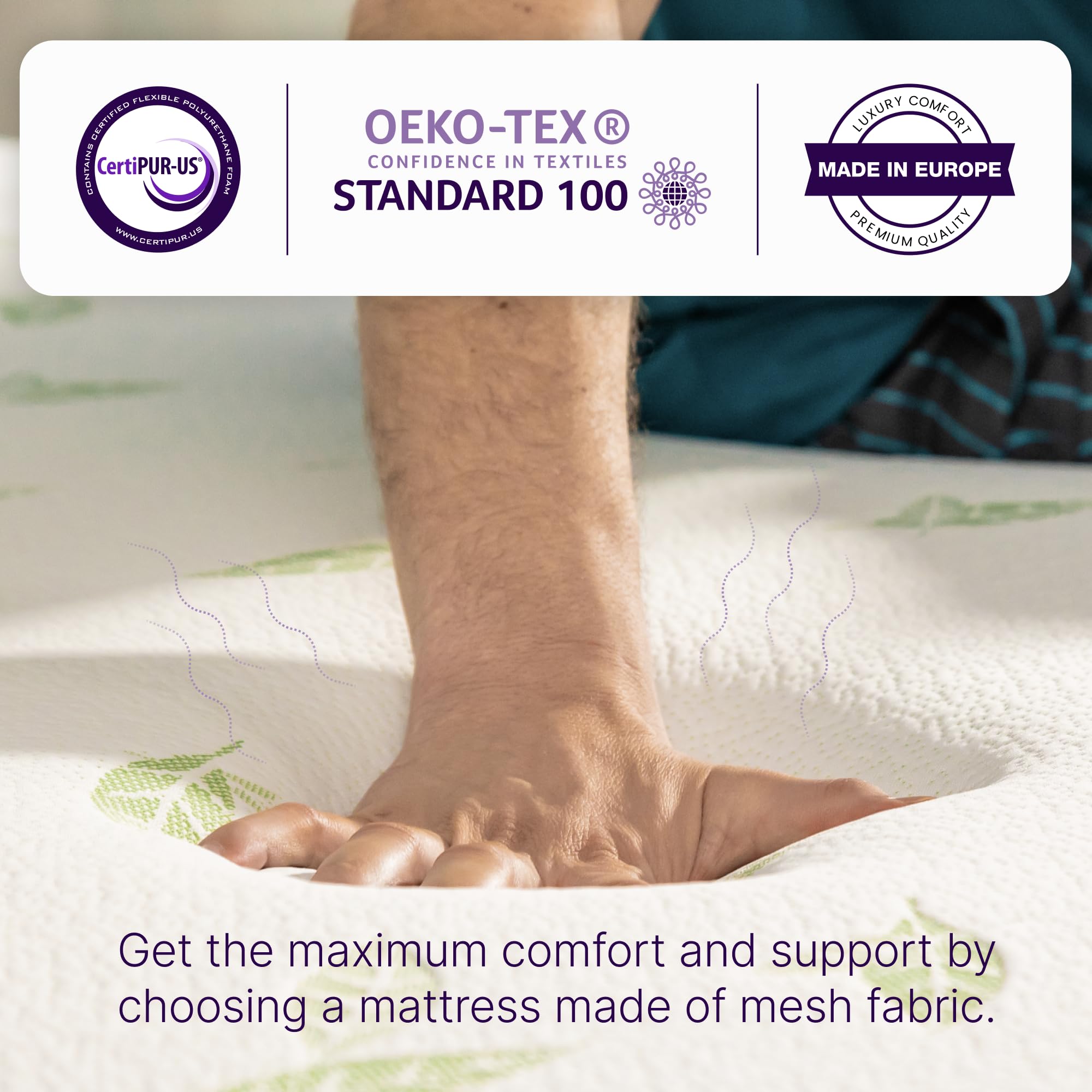 NapQueen Twin XL 6-Inch Green Tea Infused Memory Foam Mattress - CertiPUR-US Certified, Bed in a Box for Dorm Rooms & Guest Beds | Cooling Pressure Relief for Side Sleepers