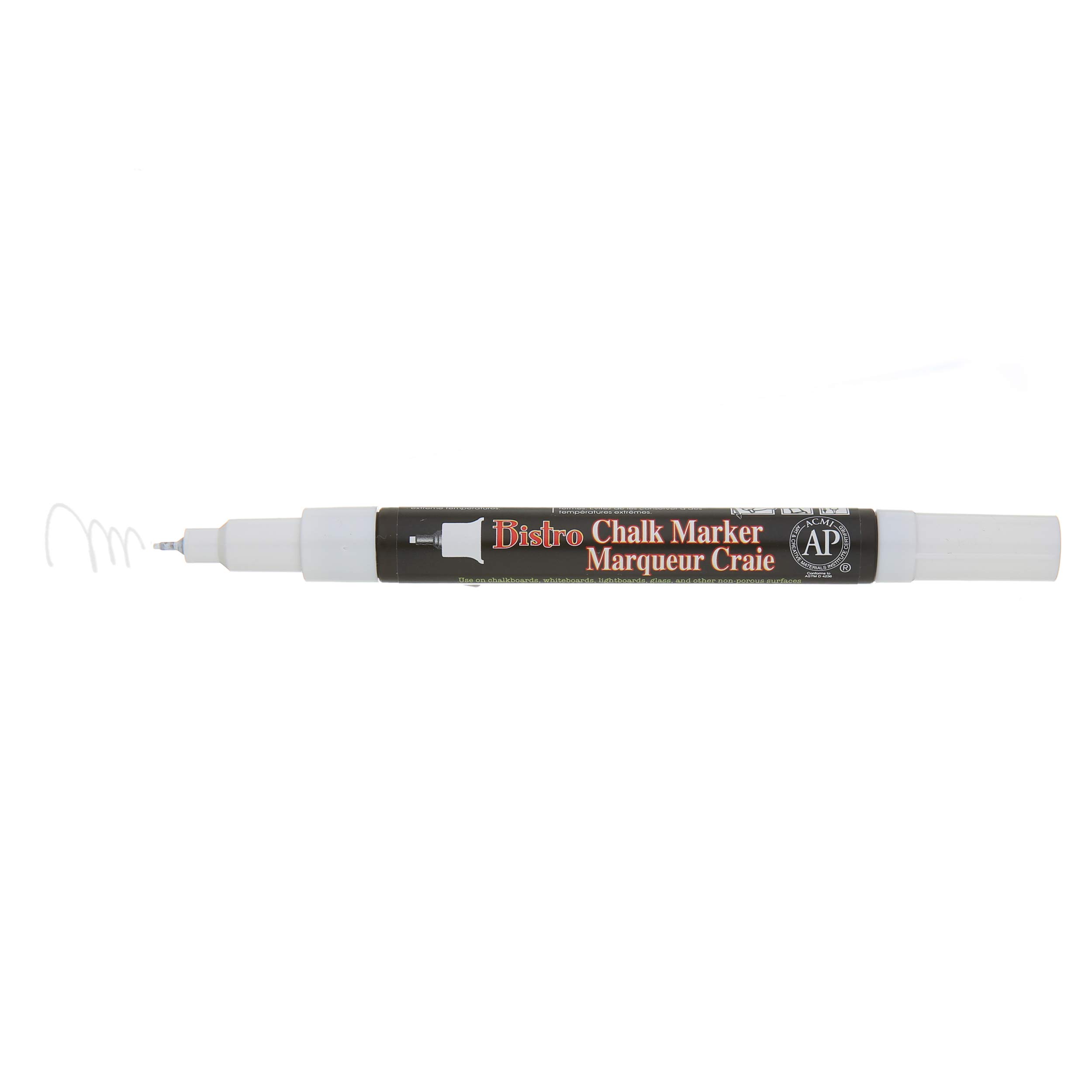 Uchida of America Extra Fine Tip Bistro Chalk Marker - White | Washable Liquid Chalk Pen for Menu Boards, Signs, Glass & Windows | Perfect for Restaurants, Cafes & Retail Stores