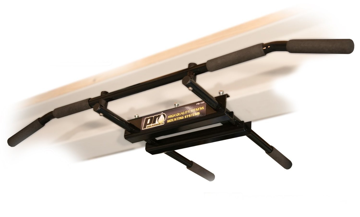 Heavy Duty I-Beam Pull Up Bar - Black Chin Up Bar with Bent Ends for Doorway Strength Training & Home Gym Workouts