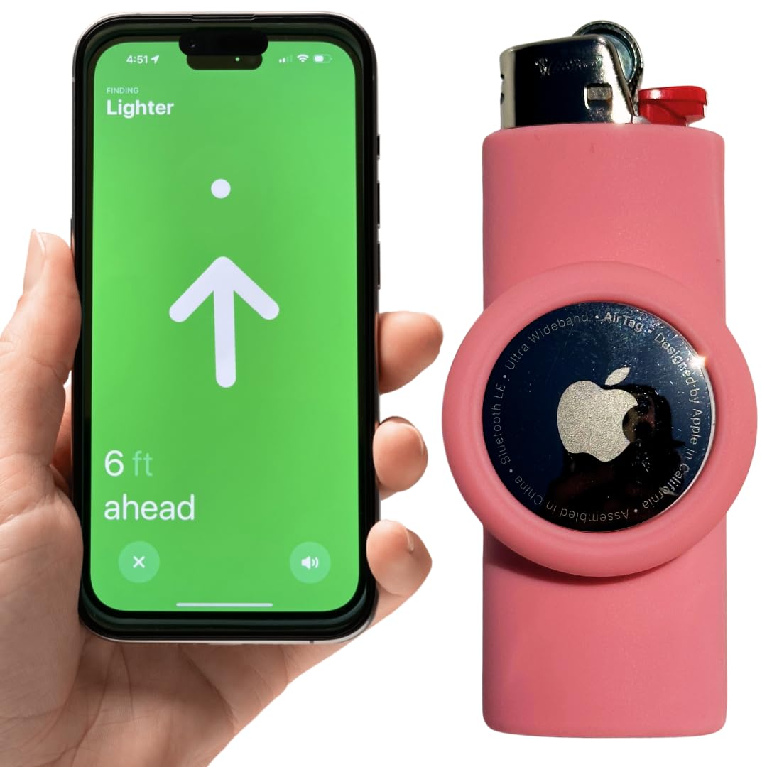 BIC Lighter Case with AirTag Holder - 16 Colors for Travel & Outdoor