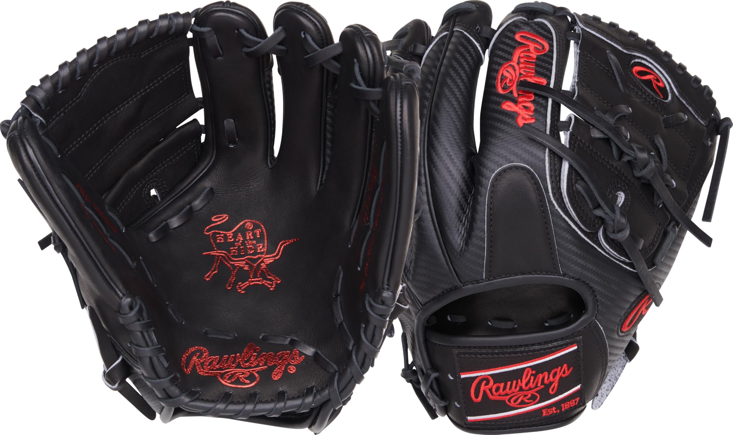 Rawlings Heart of The Hide Baseball Glove - Lightweight HYPERSHELL & SPEEDSHELL Models for Fast Fielding | Pro-Grade Leather Gloves for Baseball, Softball & Training | Multiple Sizes & Styles Available