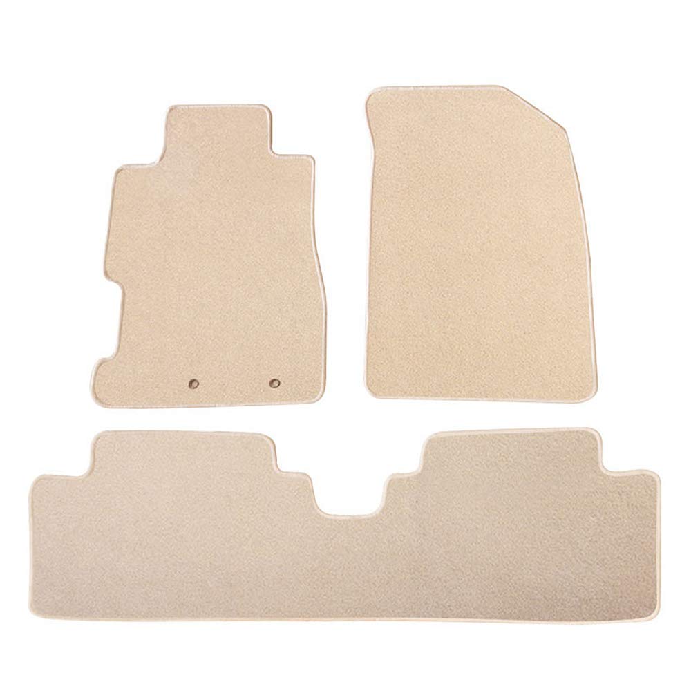 Premium Non-Slip Nylon Car Floor Mats for 2001-2005 Honda Civic - Custom Fit All-Weather Protection - Beige 3-Piece Set - Perfect for Daily Commute & Road Trips