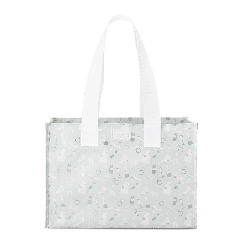 Bride to Be Reusable Grocery Tote Bag - Large Wedding Gift, Bridal Shower, Bachelorette Party, Eco-Friendly Shopping Bag for Bride