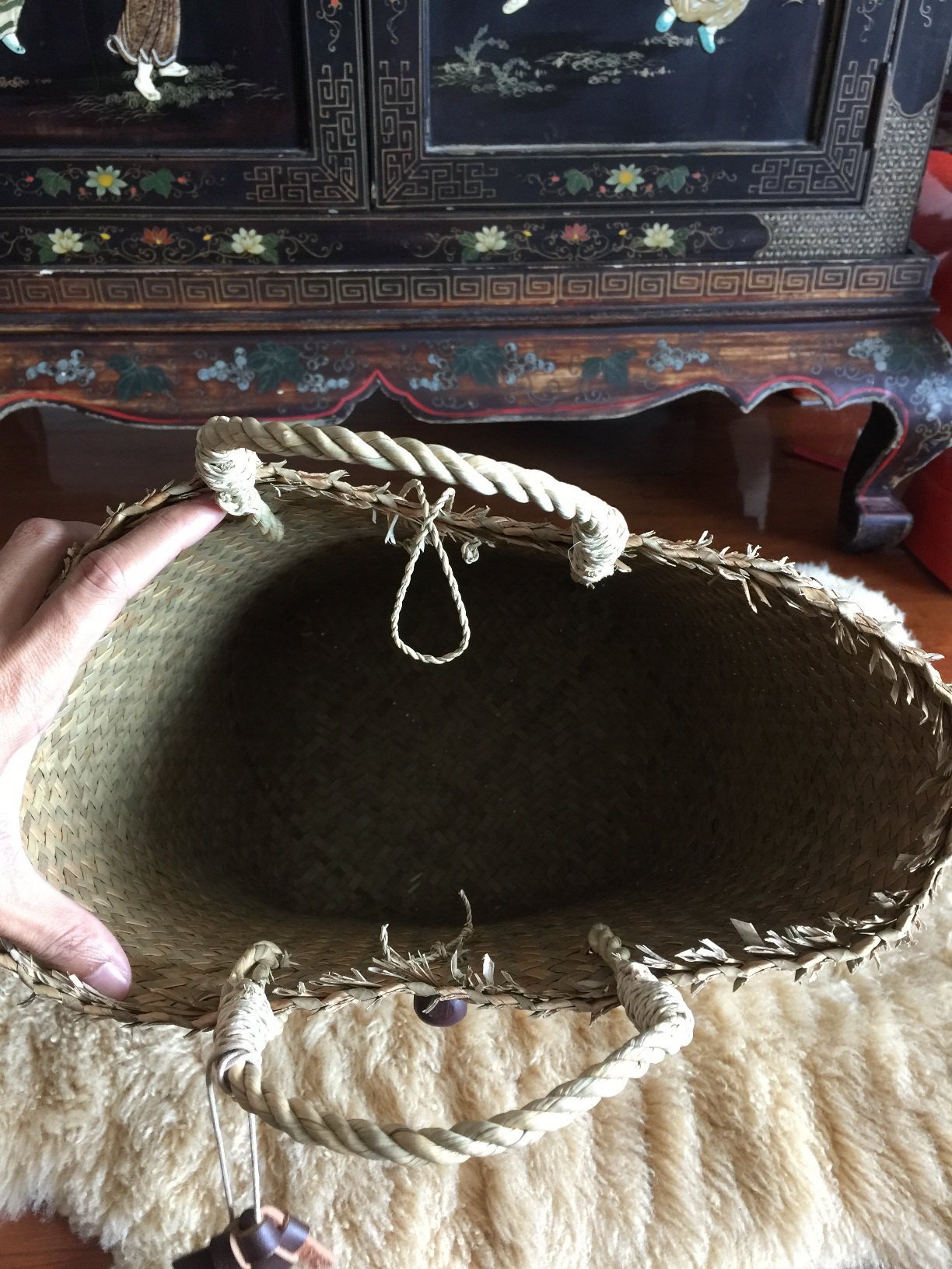 Extra Large Straw Basket Bag - Natural Woven Tote for Beach, Picnic & Shopping | Eco-Friendly Handmade Straw Beach Bag & Picnic Tote for Women | Perfect for Summer Outings, Farmers Market & Boho Style