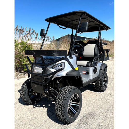48V Electric Golf Cart 4 Seater - Lifted Renegade+ Edition Utility UTV | Compare to Coleman & Kandi | Red | Perfect for Golf Courses, Campuses & Resort Transportation