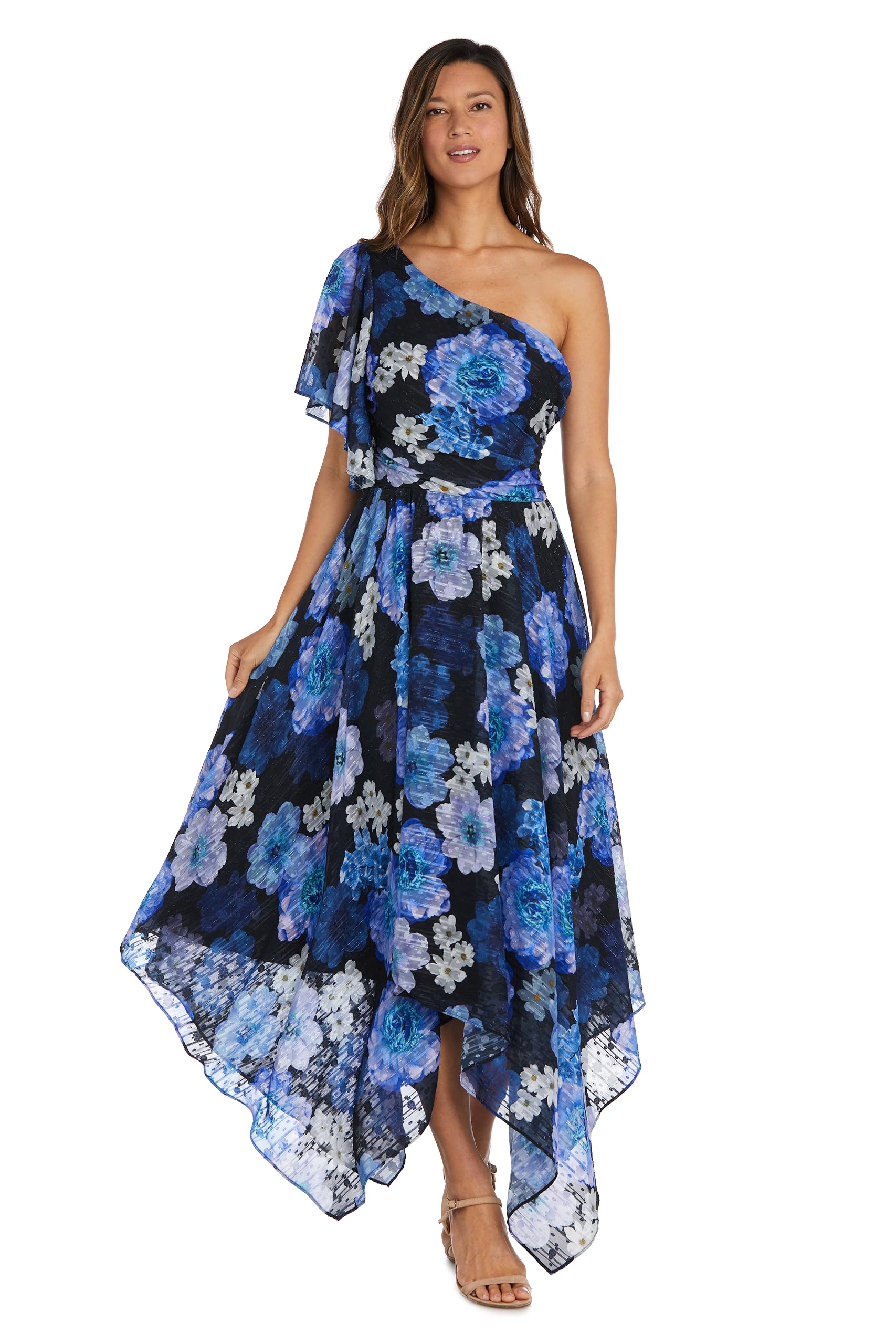 Nightway Women's Blossom Romance Asymmetrical Gown - Elegant Evening Dress for Prom, Wedding & Special Occasions
