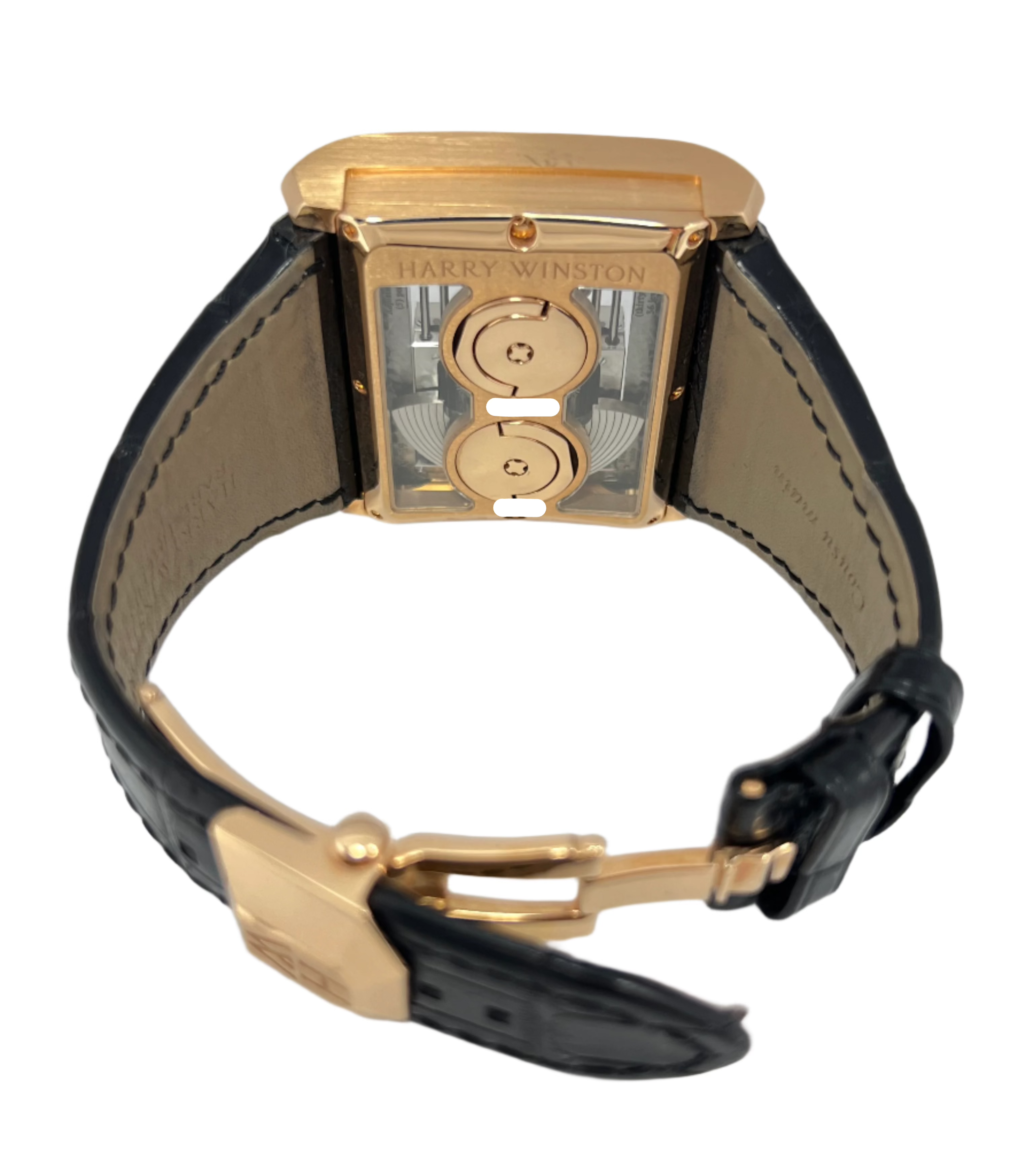 Harry Winston Histoire de Tourbillon Glissiere 18K Rose Gold Men's Luxury Watch - Elegant Timepiece for Business, Gala & Special Occasions