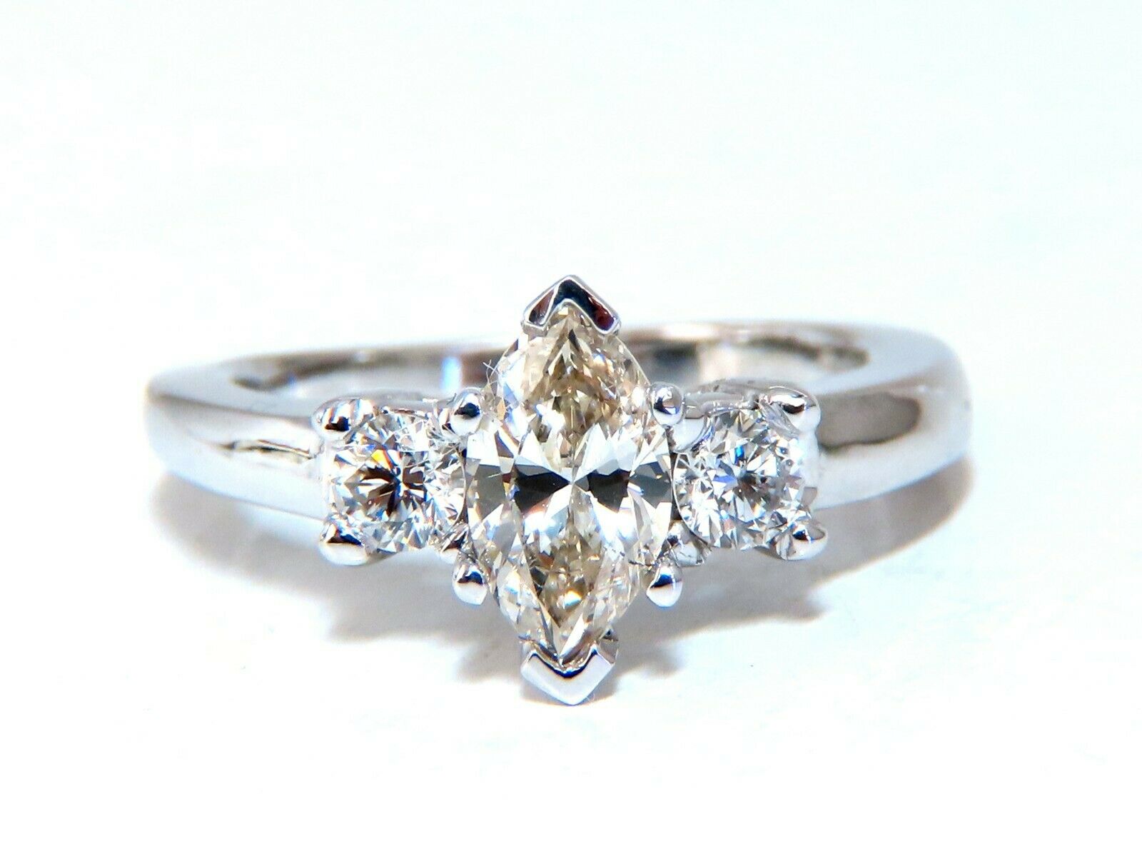 1.00ct Natural Marquise Diamond Ring in 14K Gold - Classic Three-Stone Engagement Ring for Women | Perfect for Proposals, Anniversaries & Special Occasions