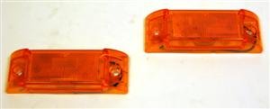 2 Pack Amber LED Clearance Marker Lights for Trucks, Trailers, RVs & Boats - DOT Approved Waterproof Side Marker Lights for Enhanced Road Safety & Night Visibility