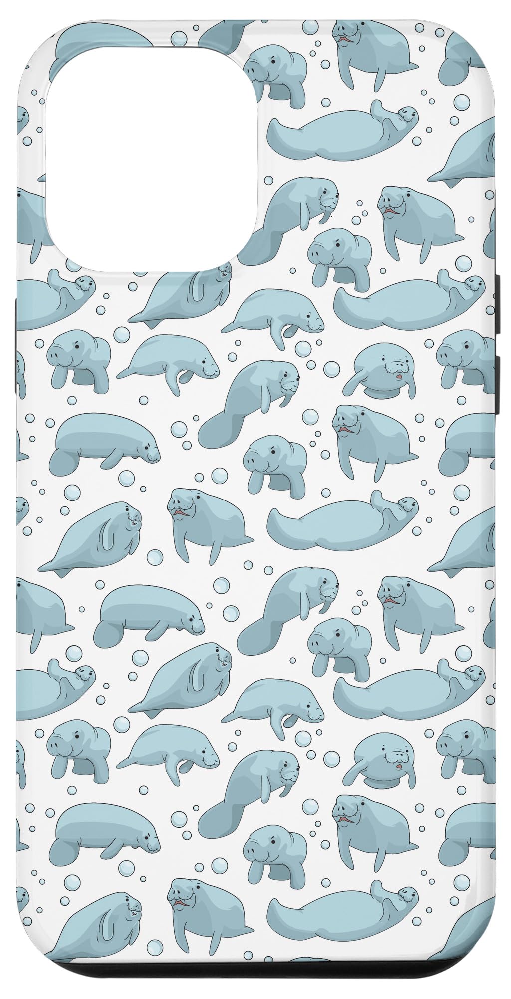 iPhone 12 Pro Max Case - Cute Manatee Sea Cow Design, Slim Protective White Cover | Perfect for Beach Lovers & Marine Life Enthusiasts