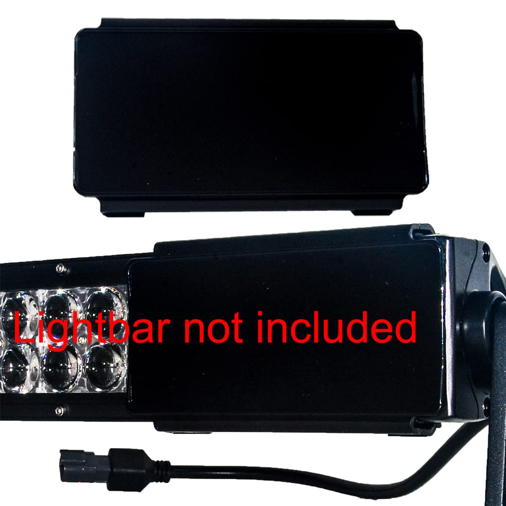 2-Pack 6-Inch Black Protective Polycarbonate Lens Covers for Off-Road LED Light Bars - Snap-On Design Fits Dual Row ATV, SUV & 4x4 Vehicles - Dust & Debris Protection for Off-Roading, Camping & Night Driving