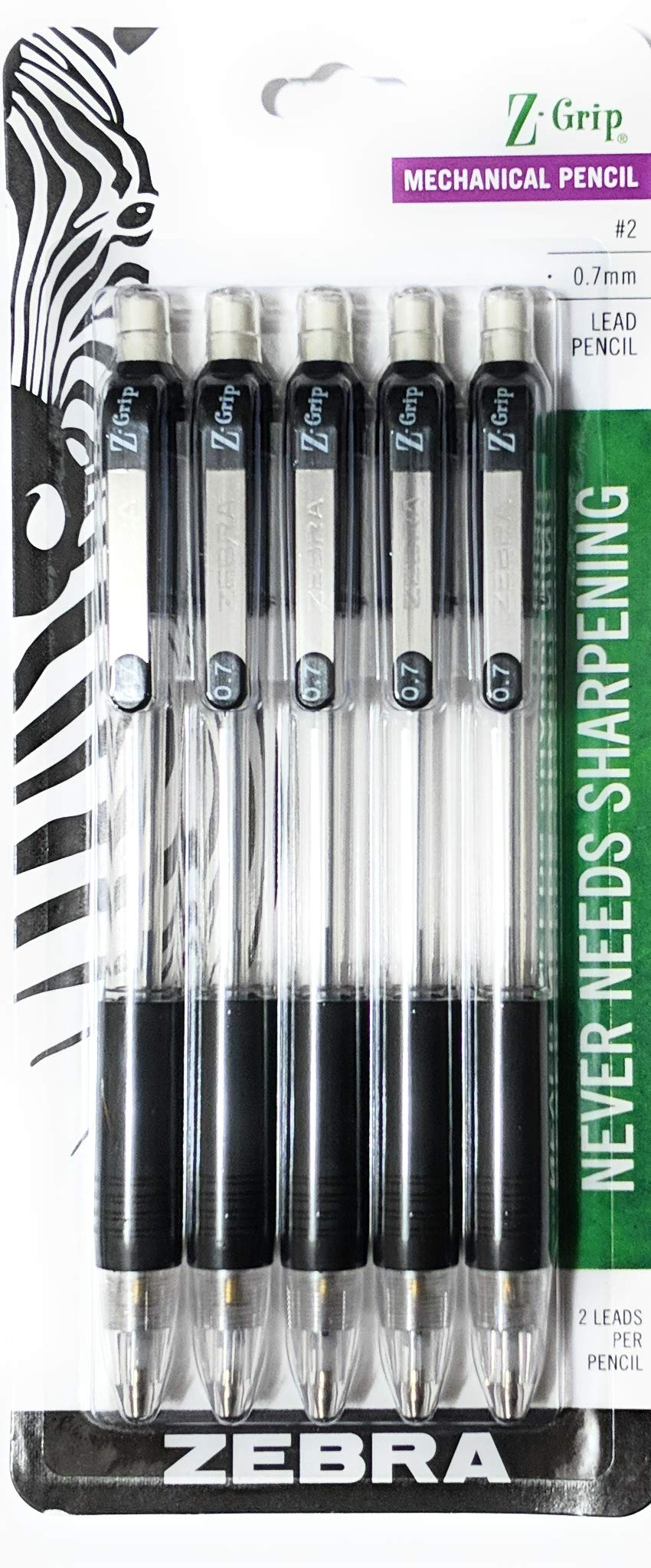 Zebra Z-Grip 52405 Mechanical Pencil - 0.5mm Lead, Comfort Grip, Break-Resistant - Perfect for School, Office & Sketching