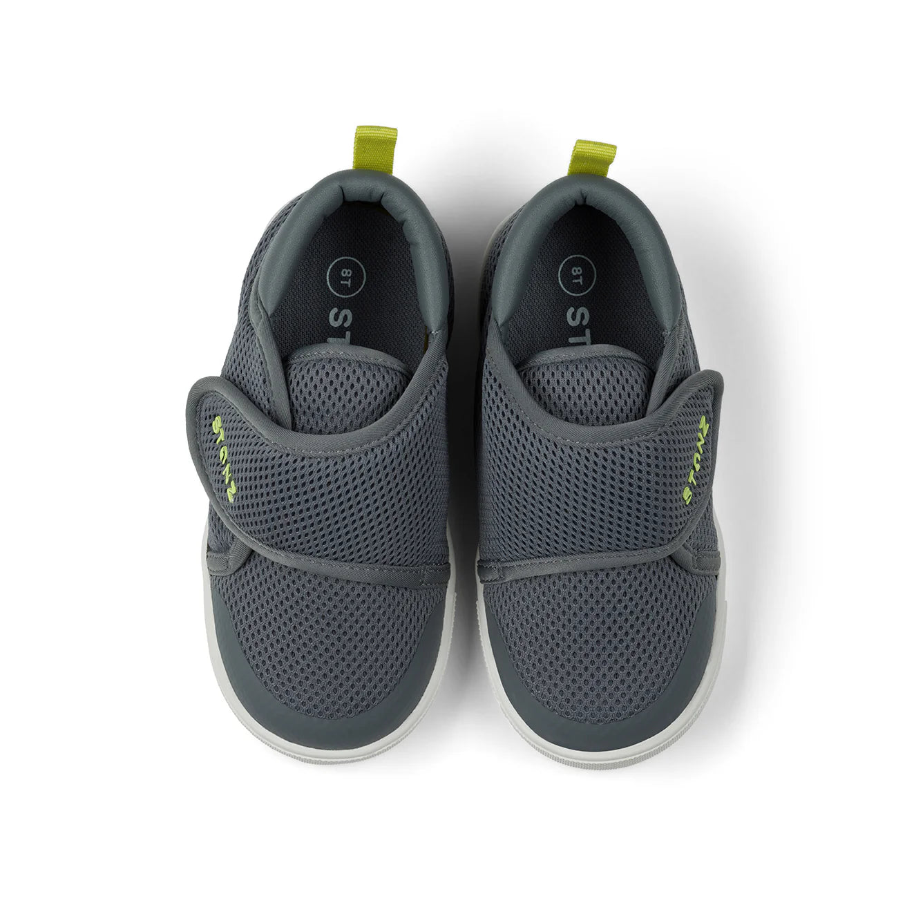 Stonz Steel/Lantern Green Cruiser Toddler Shoes - Waterproof & Lightweight First Walkers for Boys & Girls - Perfect for Outdoor Play, Park Adventures & Everyday Wear